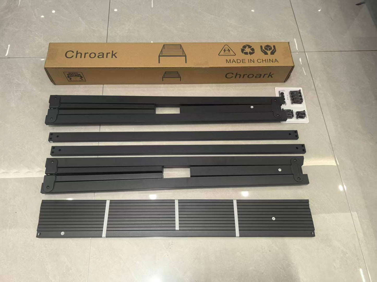 Chroark Metal Platform Bed Frame King Size, 14 Inch Height with Heavy Duty Steel Support, No Box Spring Needed, Easy Assembly and Underbed Storage,Black