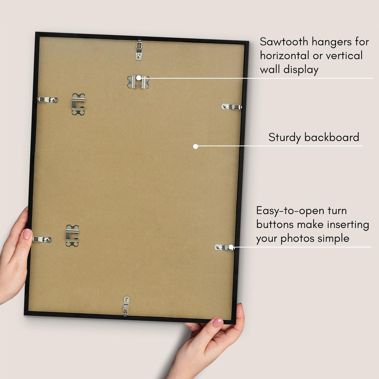 Americanflat 15x20 Picture Frame with 16 Openings for 2x3 Instant-Print Photos - Black Mini Picture Frames for Wall Display with Polished Plexiglass