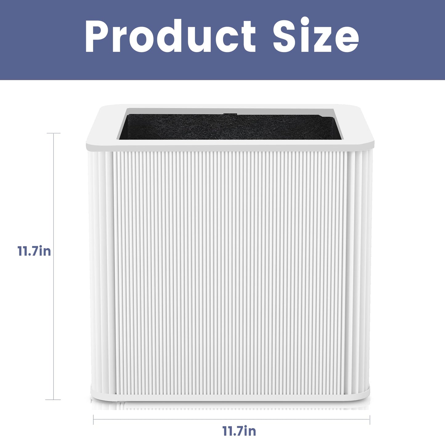 （2 Pack）211+ Auto Replacement Filter Compatible with Blue Pure 211+ Air Purifier,2-in-1 H13 True Filter with Activated Carbon Filter