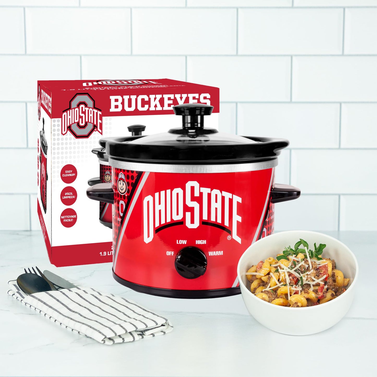 Uncanny Brands Ohio State Buckeyes 2qt Slow Cooker - Cook With Your Favorite Mascot