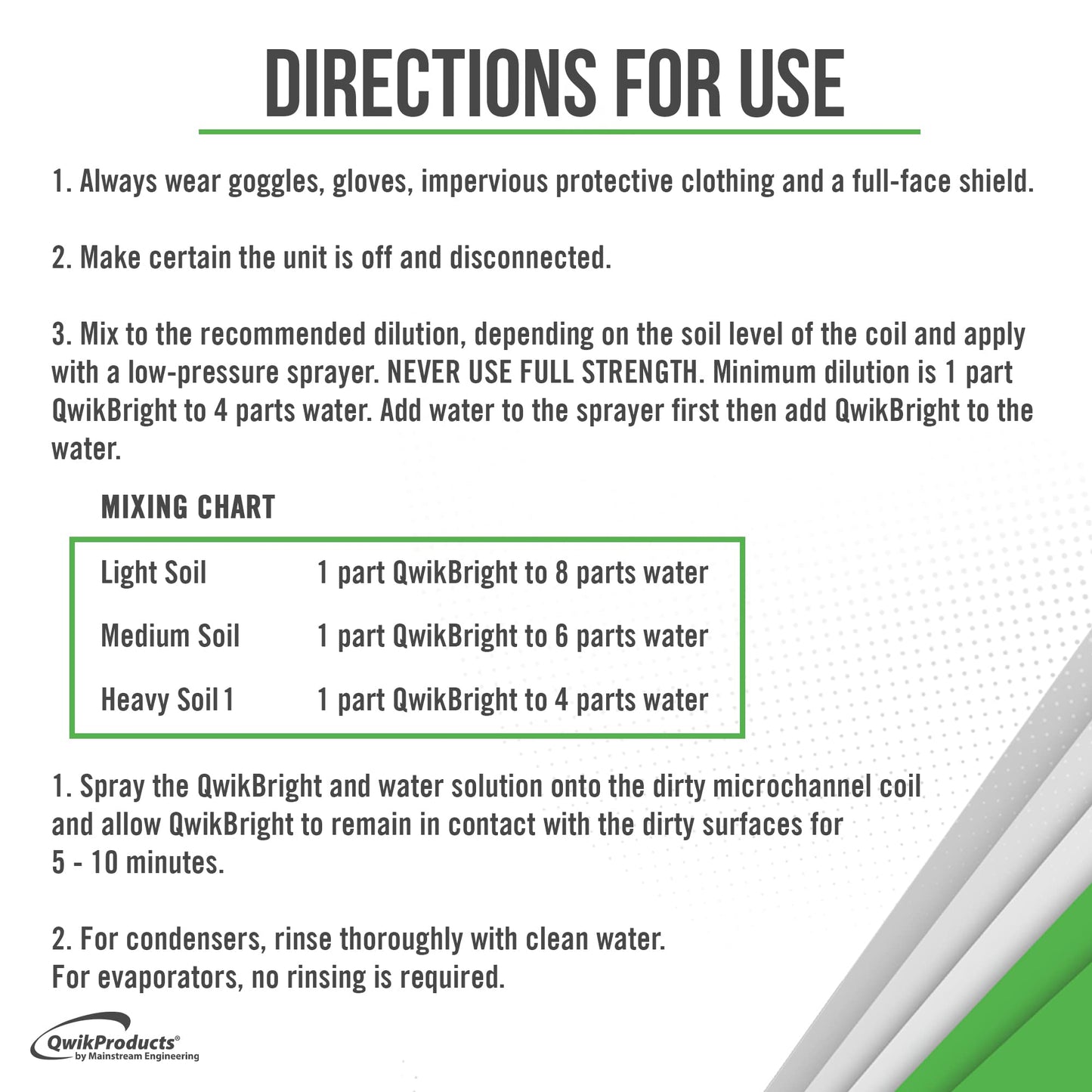 QwikProducts QwikBright Coil Cleaner and Protectant Concentrate for AC Unit and Refrigerator, Air Conditioner Condenser and Evaporator Coil Cleaner, Indoor and Outdoor, 1 Gallon