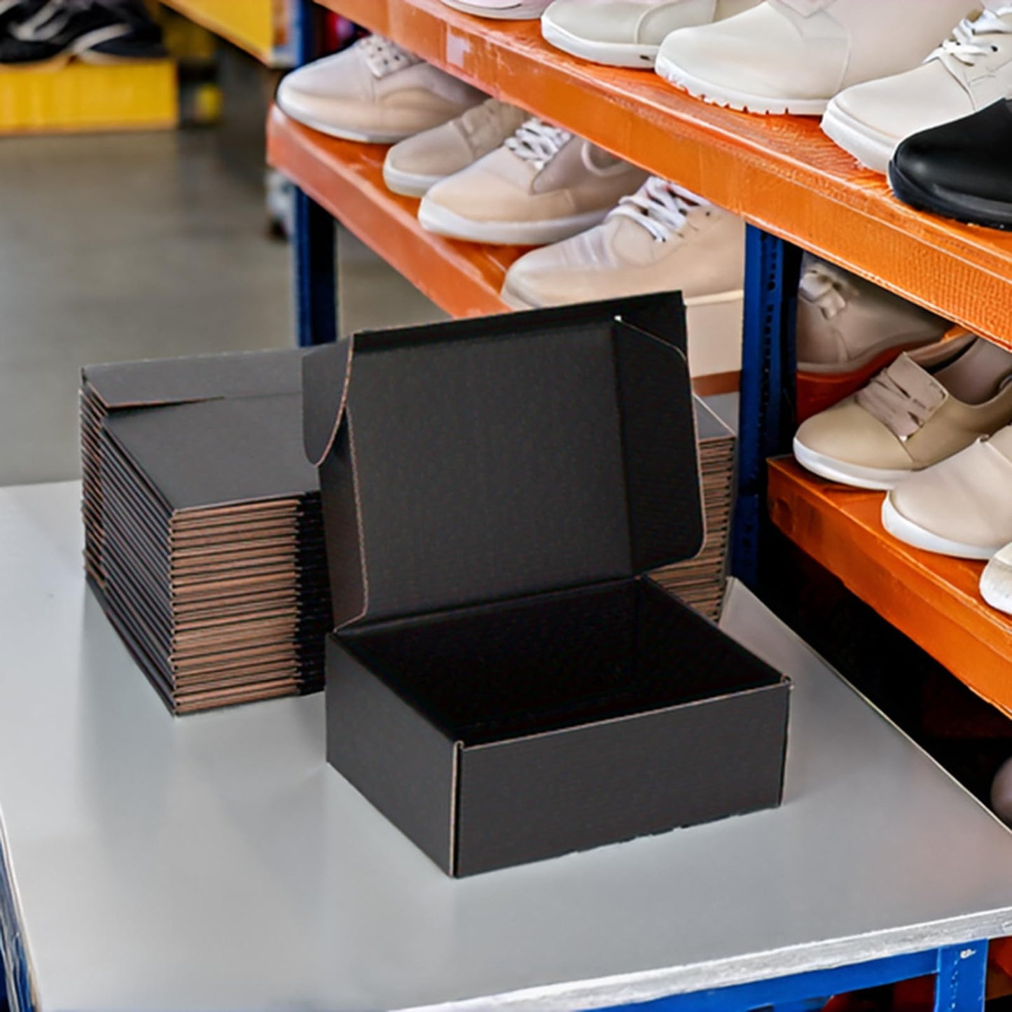 DUZCLI Small Shipping Boxes 12x9x4 Inches – Black Corrugated Cardboard Boxes (20-Pack) for Mailing, Packing, Small Business & Gift Packaging - Recyclable & Sturdy
