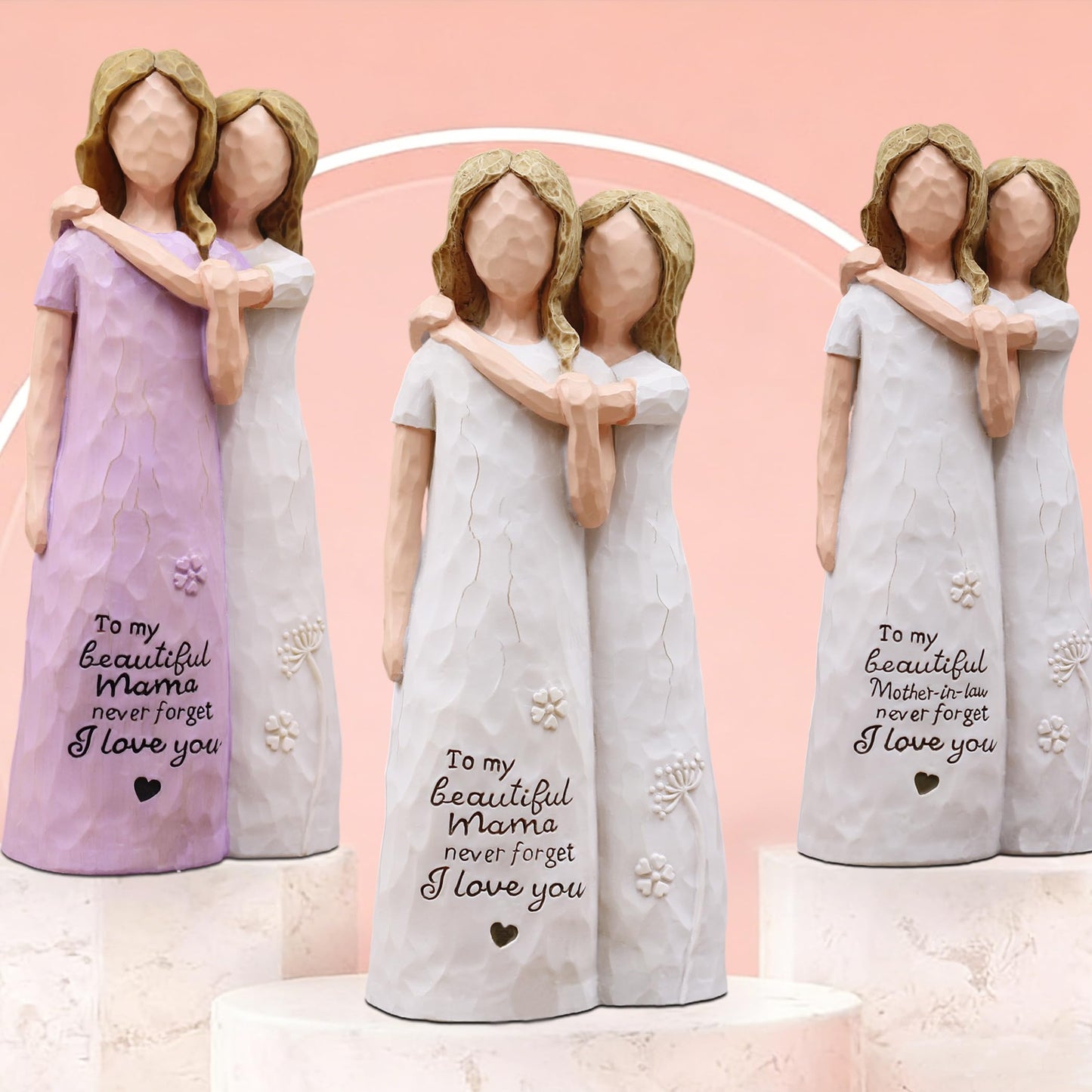 AcowSpt Mama Gifts - Birthday Gifts for Mom from Daughter, Mother Gift, Sculpted Hand-Painted Figurine