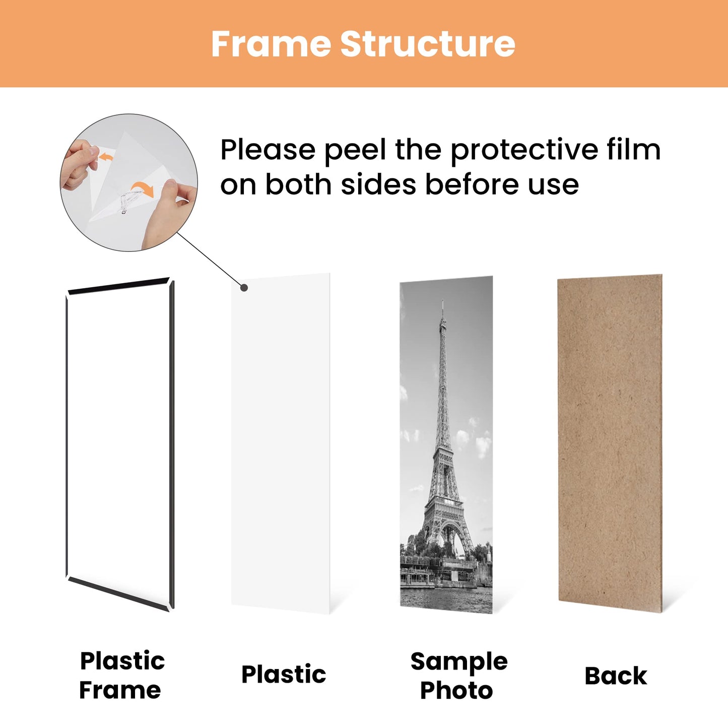 upsimples 24x36 Poster Frame Black 3 Pack, Scratch-Proof Picture Frames 24 x 36 for Photo Gallery - Slide-In Strips, Horizontal or Vertical Wall Mounting