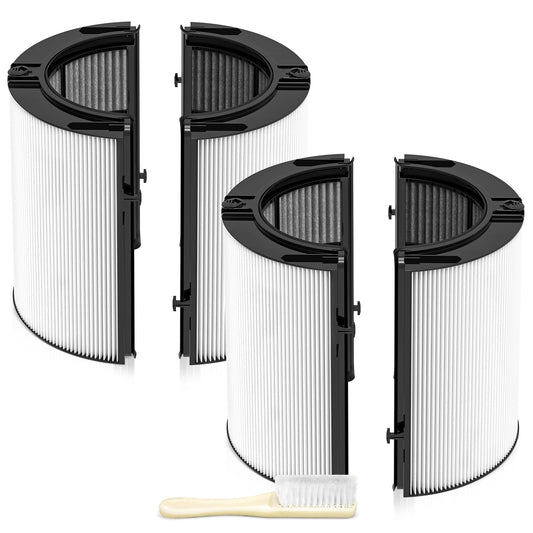 360° Combi Glass H13 Hepa + Activated Carbon Filter Compatible with Dyson HP1 PC1 HP10 TP07 TP10 TP06 HP06 TP04 HP04 PH01 PH02 PH03 PH04 HP09 TP09 HP07 Air Purifier, 2-in-1 Replacement Filters, 2 Pack