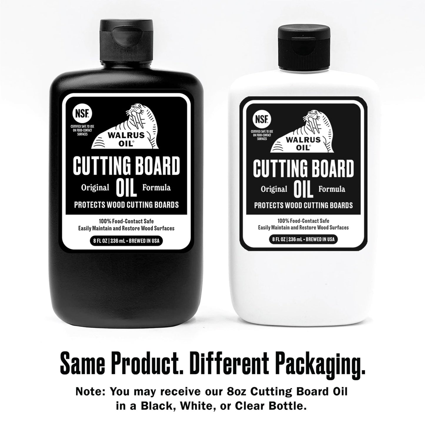 WALRUS OIL - Cutting Board Oil and Wood Wax Set. For Cutting Boards, Butcher Blocks, Wooden Spoons, and Bowls. 100% Food-Safe.