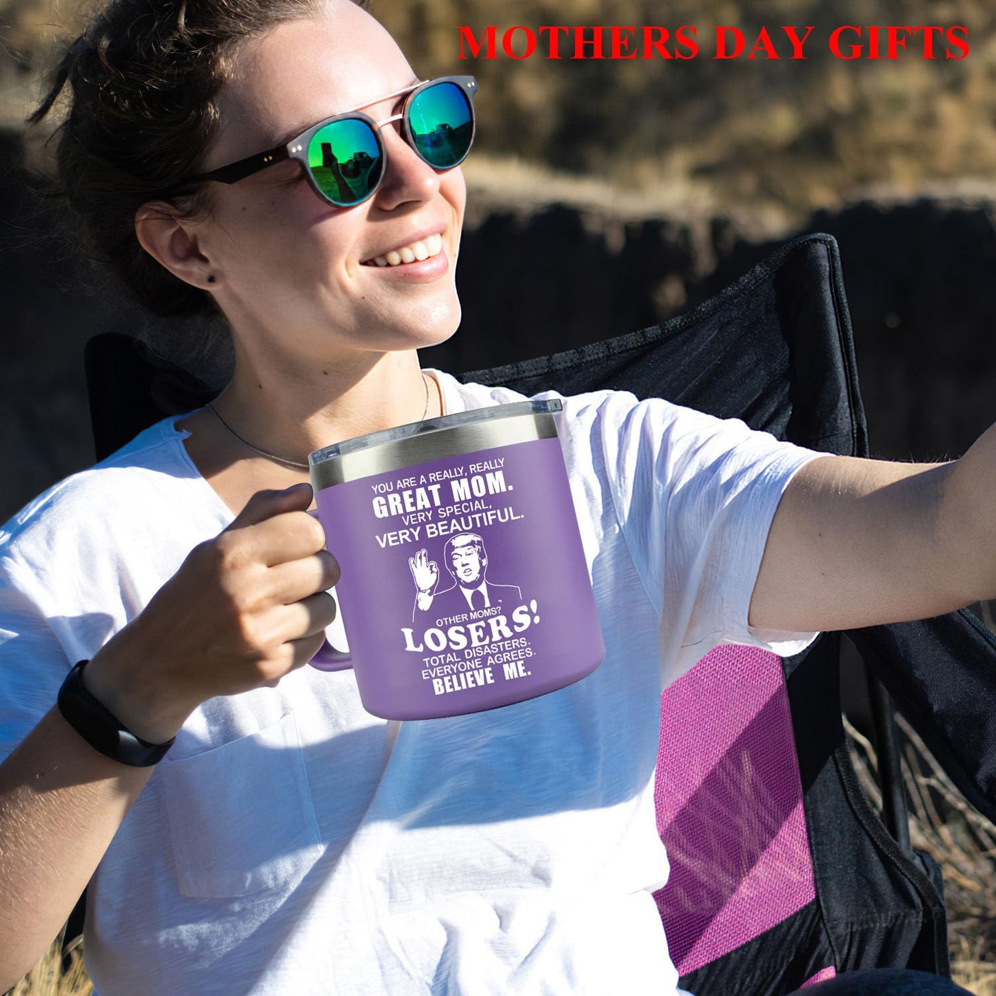 LEIOH Mothers Day Gifts for Mom from Daughter Son,Christmas Birthday Gifts Ideas for Moms,Gift for Mama,Wife,Mother,Thank You Gift for Mom Coffee Mug,14 Oz Stainless Steel Tumbler Cup