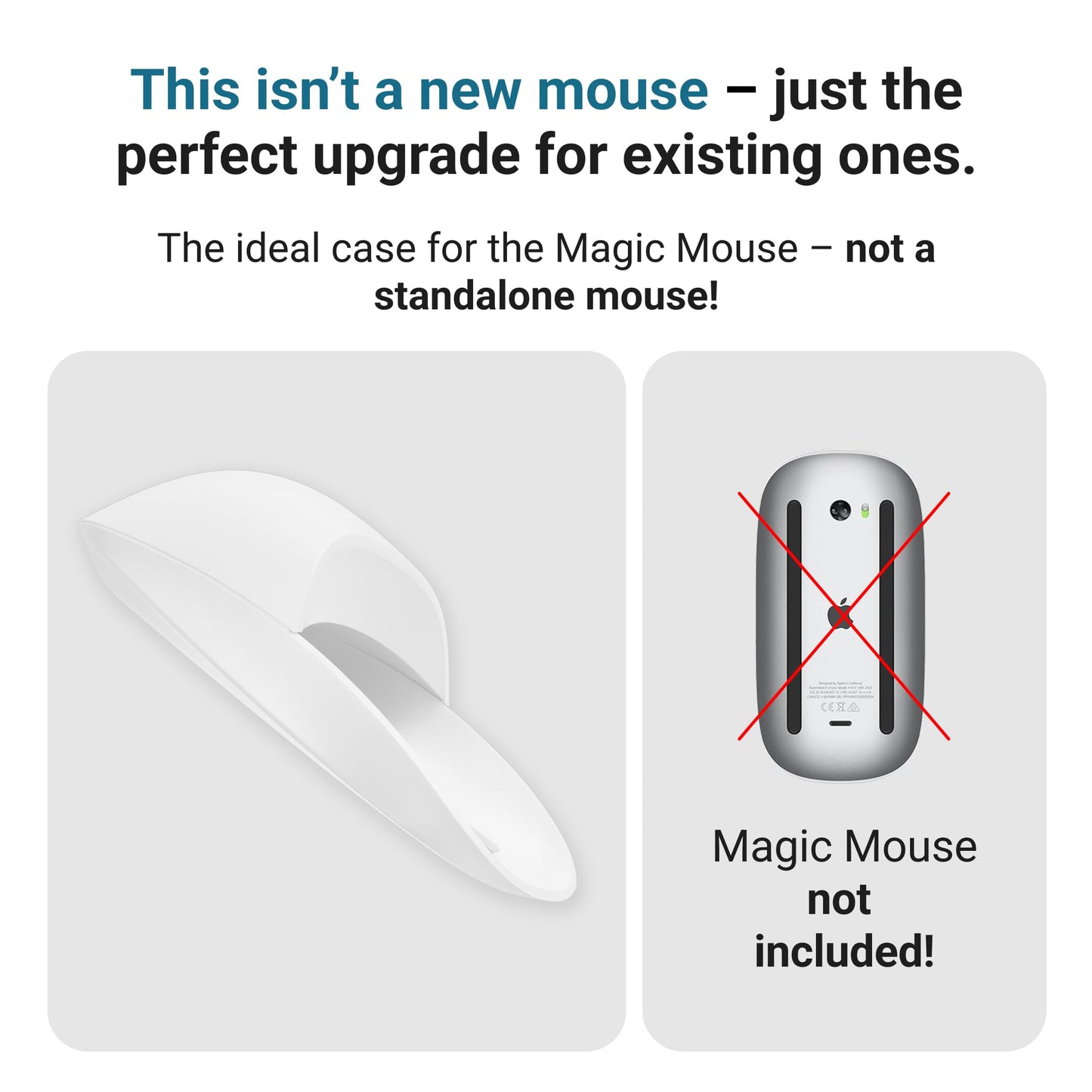 Magic Mouse Case for Better Hand Position | Better Magic Mouse Grip for More Control | Ergonomic Support | iMac Accessory | Works with Any Version