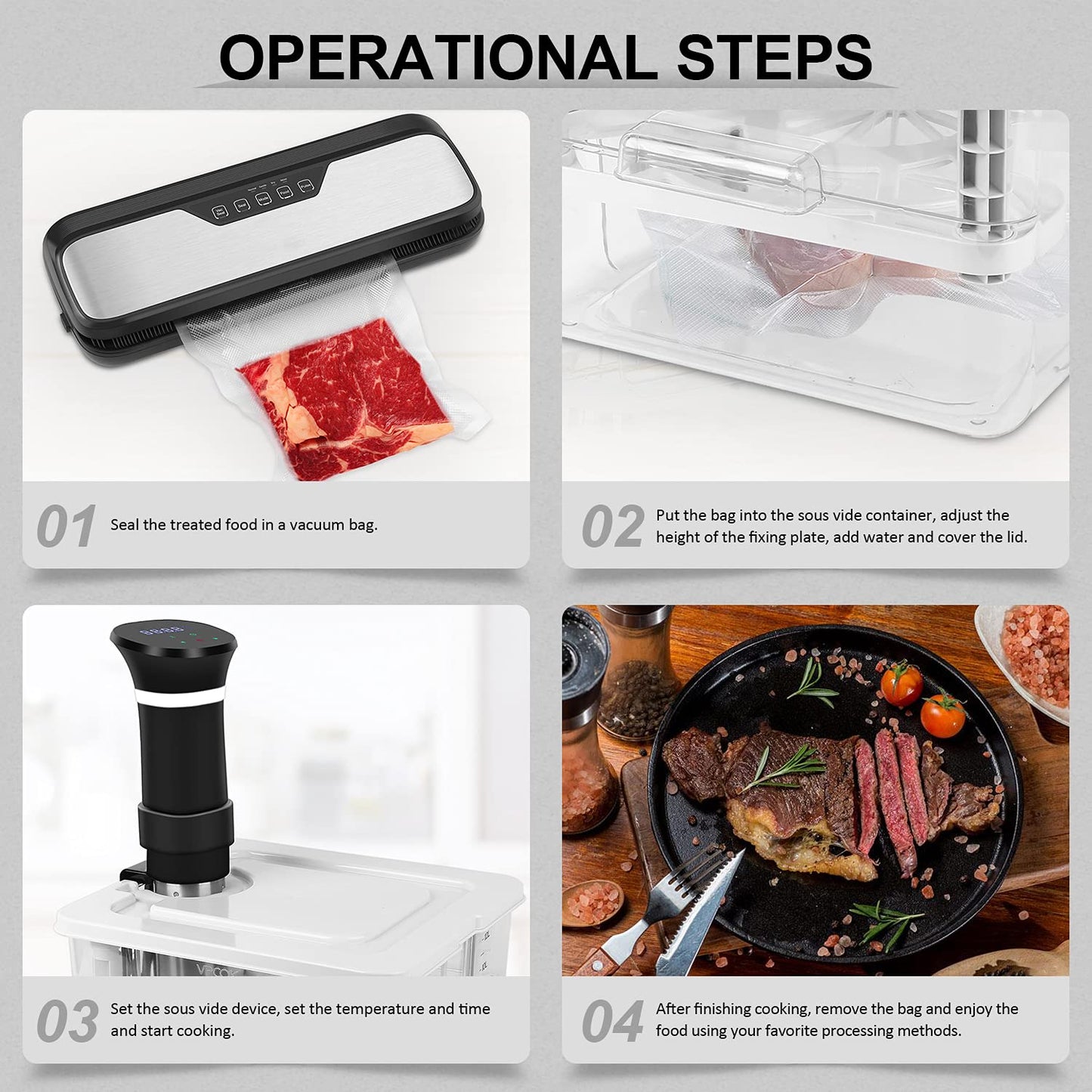 Sous Vide Container with Lid and Rack Sous Vide Pot 12.6 Quart Slow Cooker Container Compatible with Most Immersion Circulators