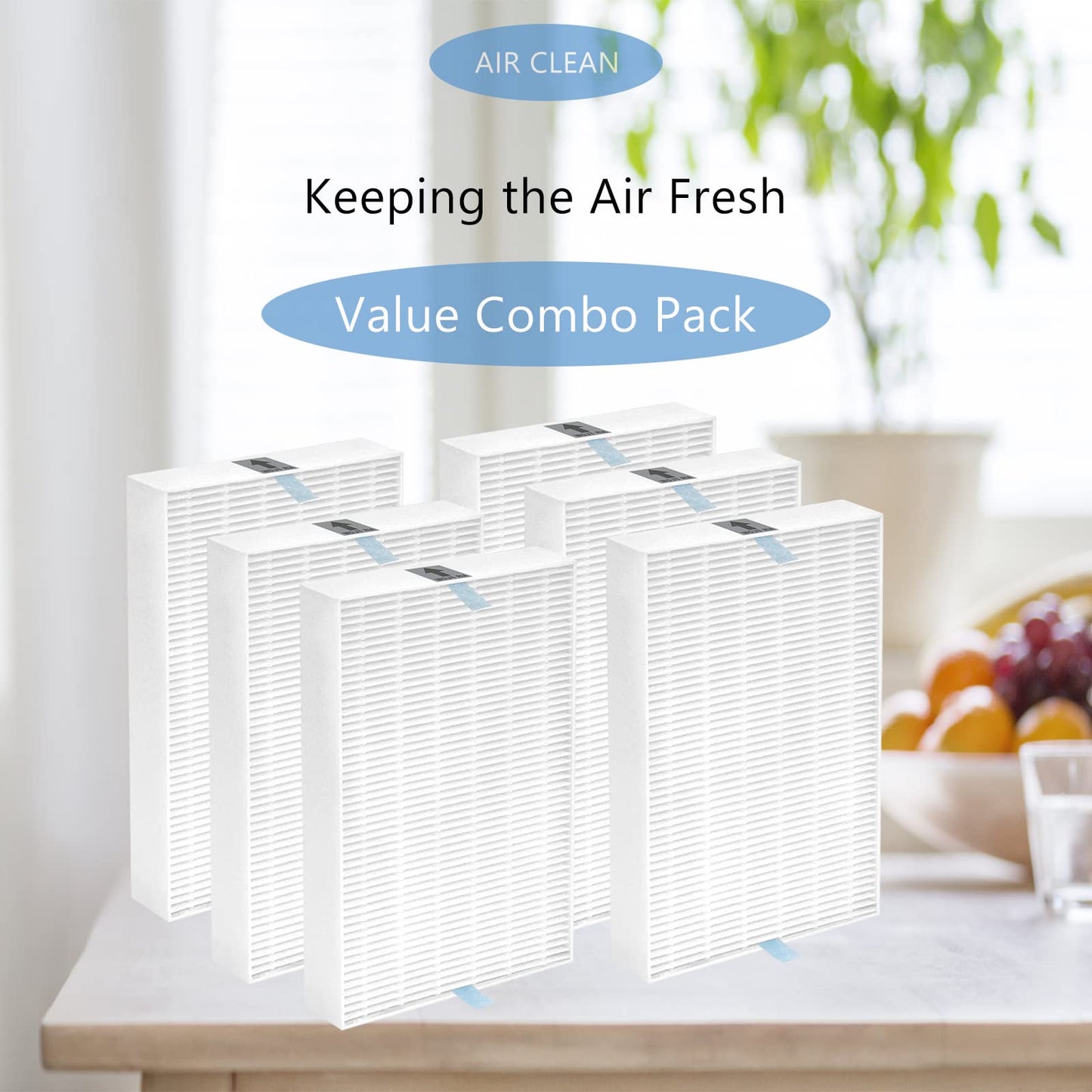 HPA300 HEPA Replacement Filter R Compatible with Honeywell HPA300, HPA200, HPA100, HPA090 Series and HPA5300 Air Cleaner Purifier, True HEPA Filter R (HRF-R3 & HRF-R2 & HRF-R1, 6 Pack)