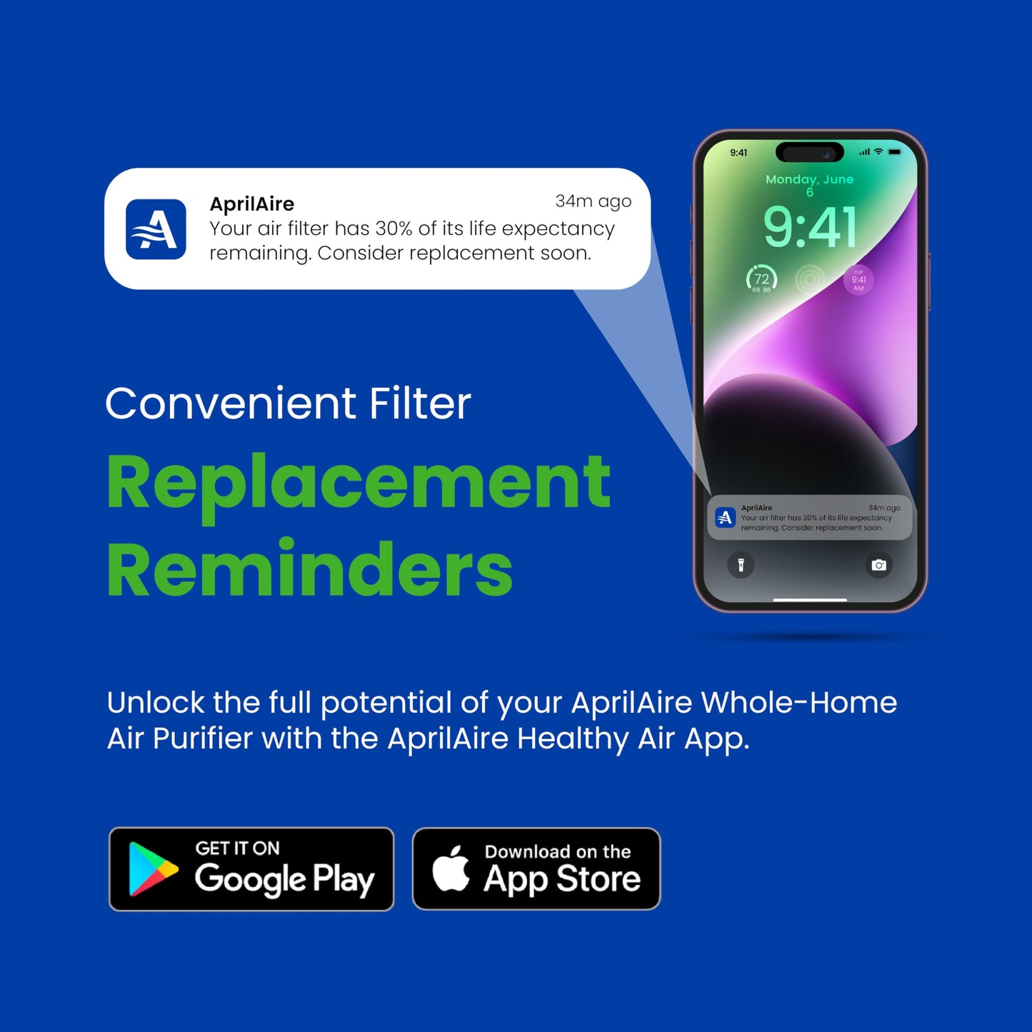 Genuine AprilAire 410 Replacement Filter for AprilAire Whole House Air Purifiers - MERV 11, Clean Air & Dust, 16x25x4 Air Filter (Pack of 1)