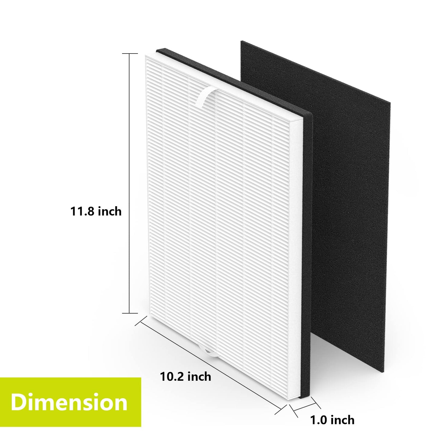 MD1-0022 Air Purifier Filter for Vornado AC300/AC350/AC500/AC550 & PCO200/PCO300/PCO375DC/PCO500 Series | Includes 2x Filters + 4x Activated Carbon Filters