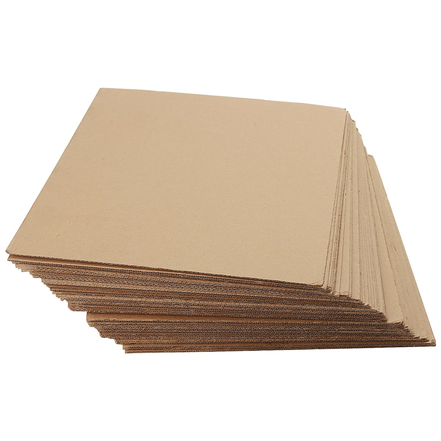 SHEUTSAN 100 Pack 11 x 14 x 1/16 Inch Brown Corrugated Cardboard Sheets, 1.5 mm Thick Flat Cardboard for Packing, DIY Crafts, Mailing