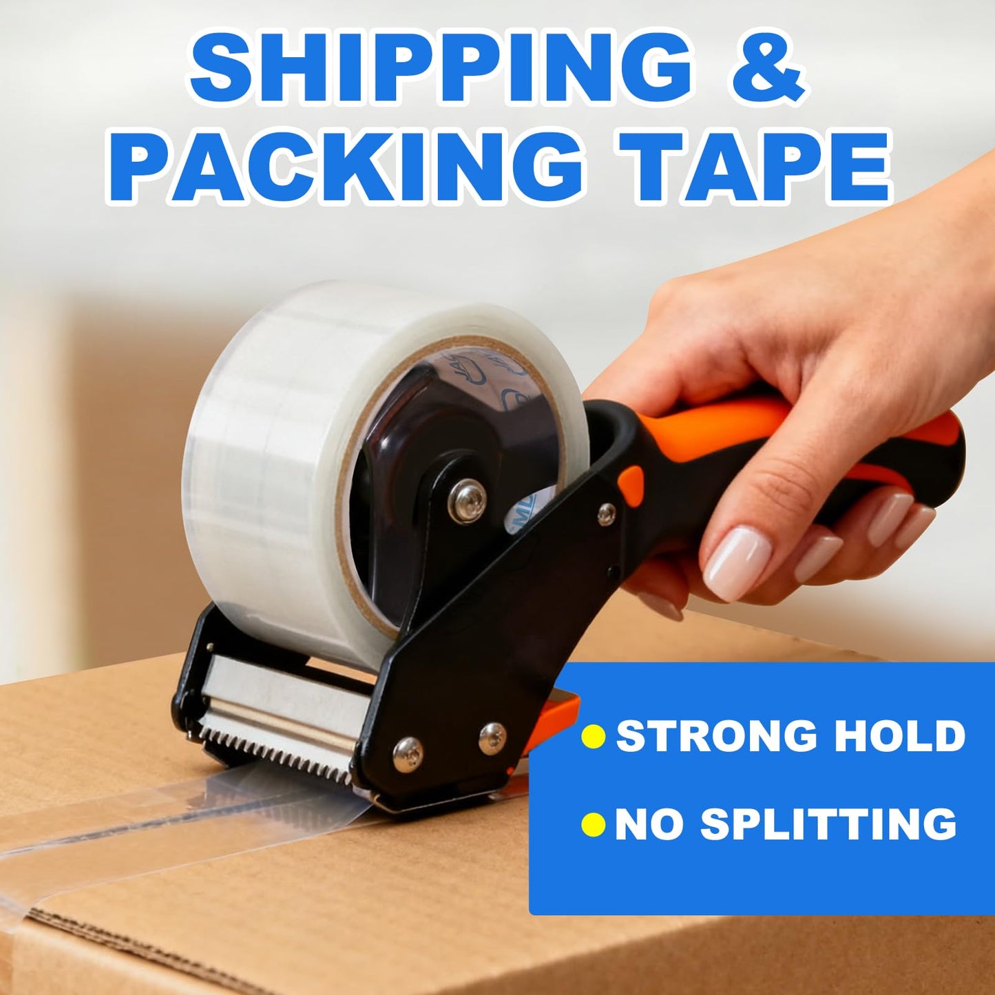 JACMD 36 Rolls Packing Tape, 2 Inch x 65 Yards Heavy Duty Shipping Tape - Clear Transparent Packaging Tape for Boxes, Waterproof & Tear Resistant, Strong Adhesive for Moving & Mailing
