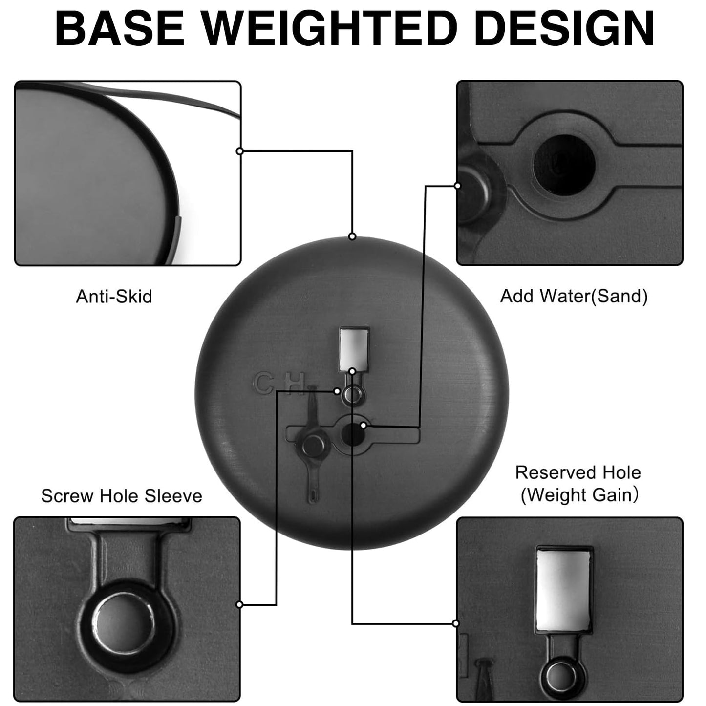 KOOV Sign Holder 8.5x11 inch-Adjustable Sign Stand for Display, Floor Standing Sign Holder Stand, Pedestal Heavy Duty Poster Stand with Round Base for Display, Advertisement, and Outdoor (2Pack)