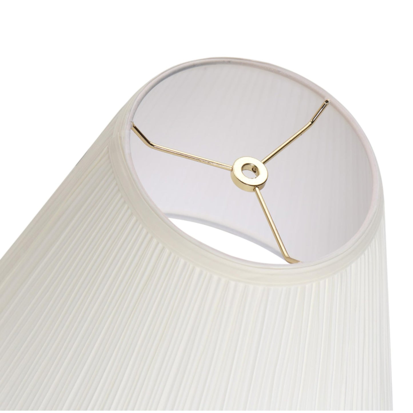 Aspen Creative 33055, Hardback Empire Transitional Spider Lamp Shade, Mushroom Pleated Pleated White, 7" Top x 13" Bottom x 10" Slant