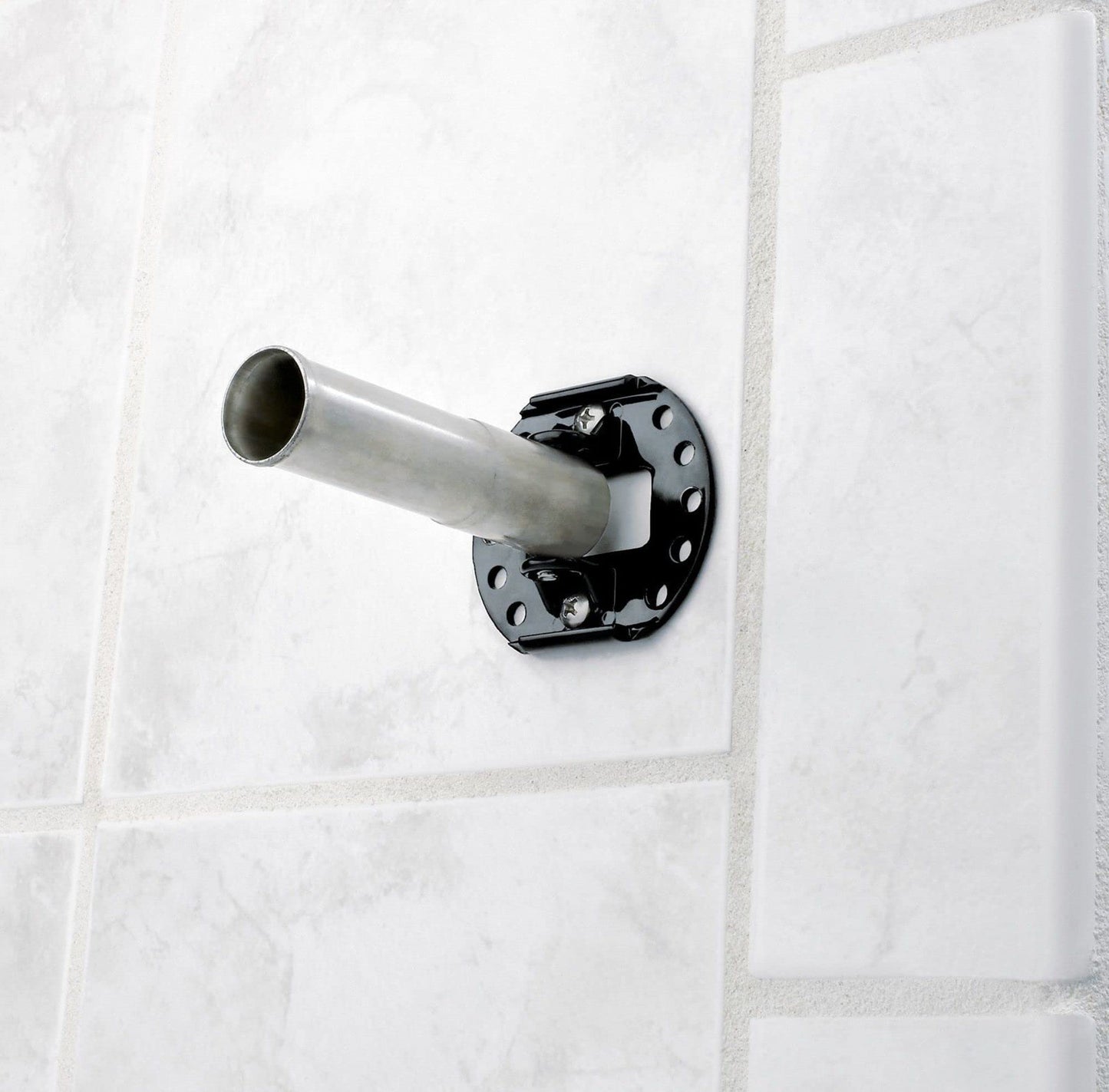 Moen Curved Adjustable Length Fixed Mount Single Shower Curtain Rod for Bathroom, Chrome Finish, CSR2160CH