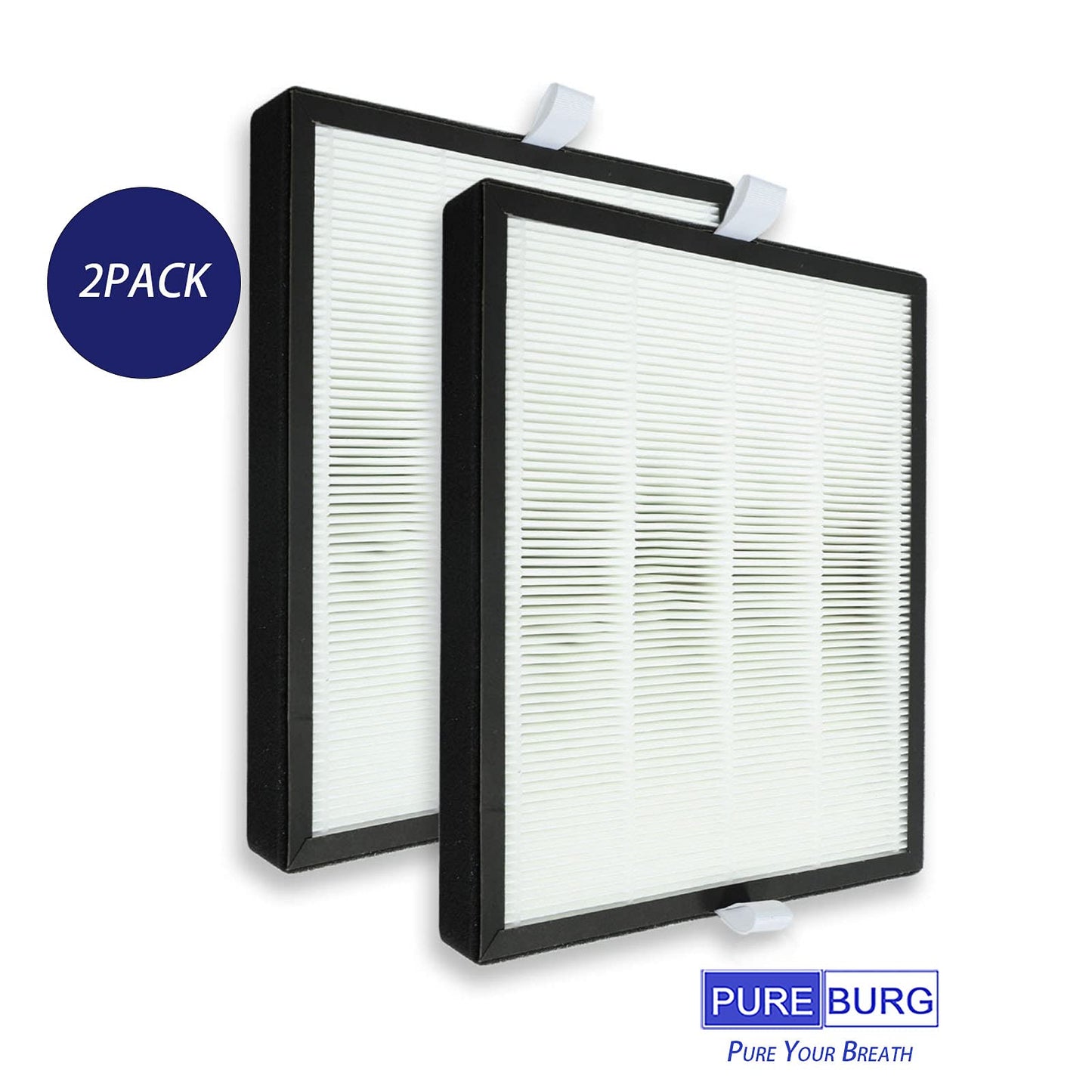 PUREBURG Replacement Filter Compatible with PARTU BS-10 Air Purifier, H13 True HEPA and Activated Carbon Multi-Layer Filtration, Pack of 2
