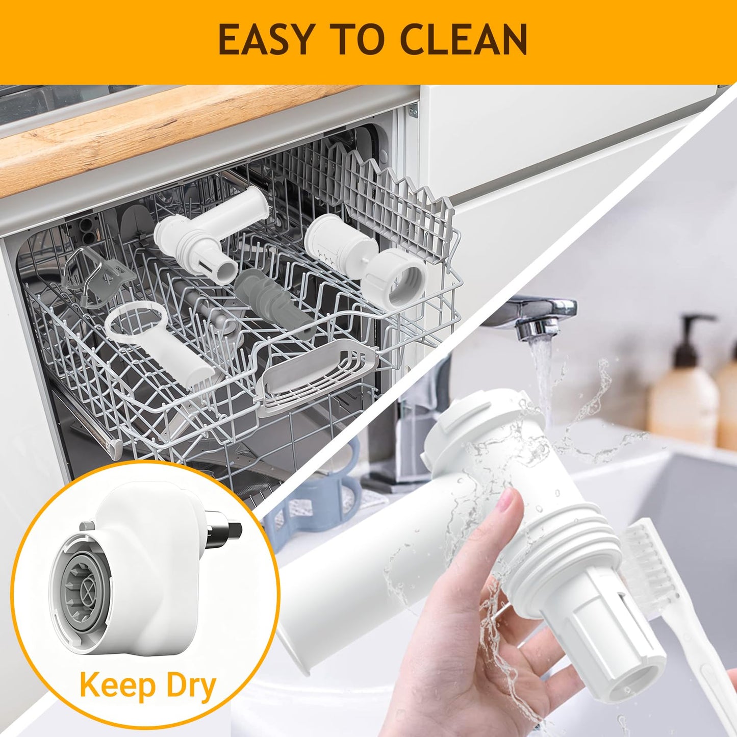 Pasta Maker Attachment for Kitchenaid Stand Mixer with 6 Different Shapes of Pasta Outlet, Durable for Kitchenaid Accessories and Attachments, Dishwasher Safe