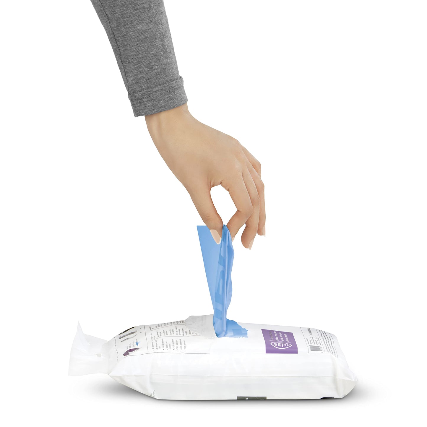 simplehuman Code K 60 Count, Genuine Custom Fit Liners, Drawstring Trash Bags in Dispenser Packs, 35-45 Liter / 9.2-12 Gallon, Blue