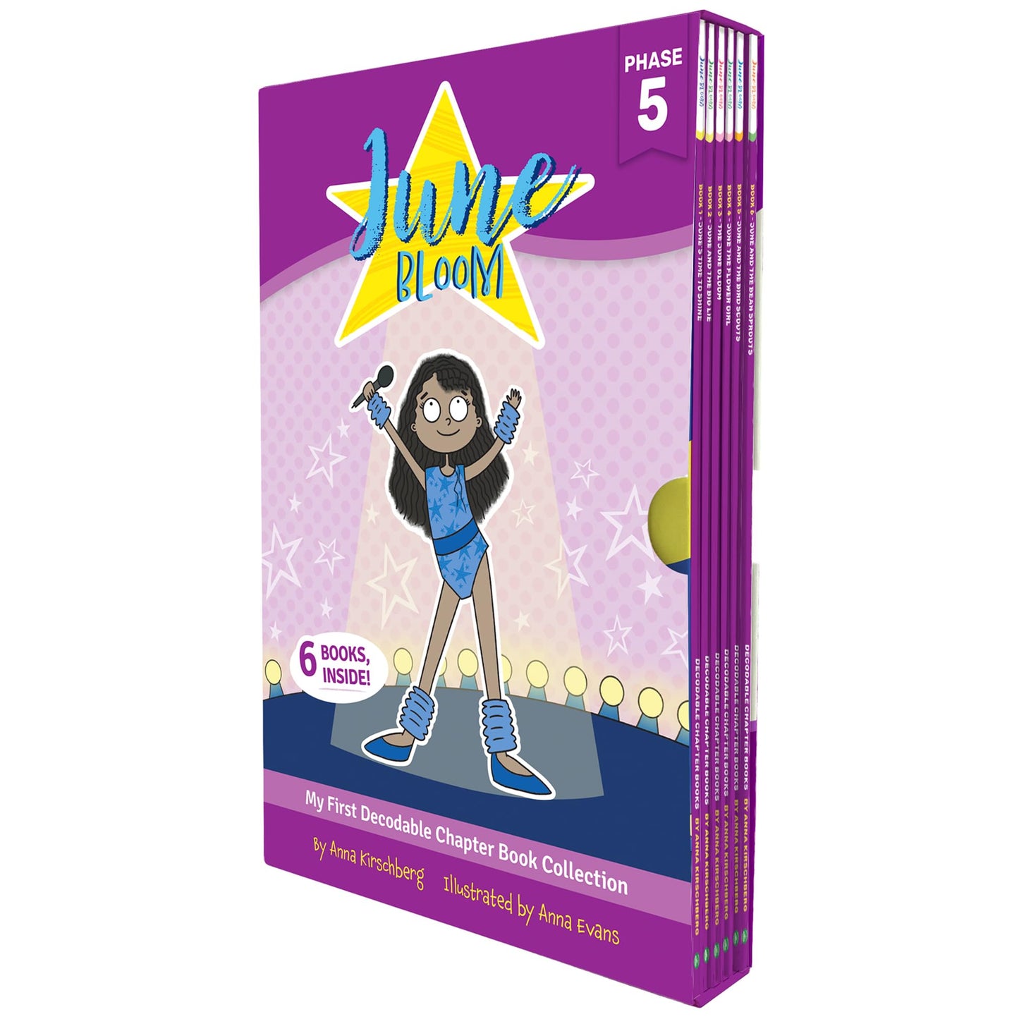 Junior Learning: June Bloom: Decodable Chapter Books Set - Phase 5-6 Books w/Different Stories, Alternate Vowel Sounds, Kids Reading Development