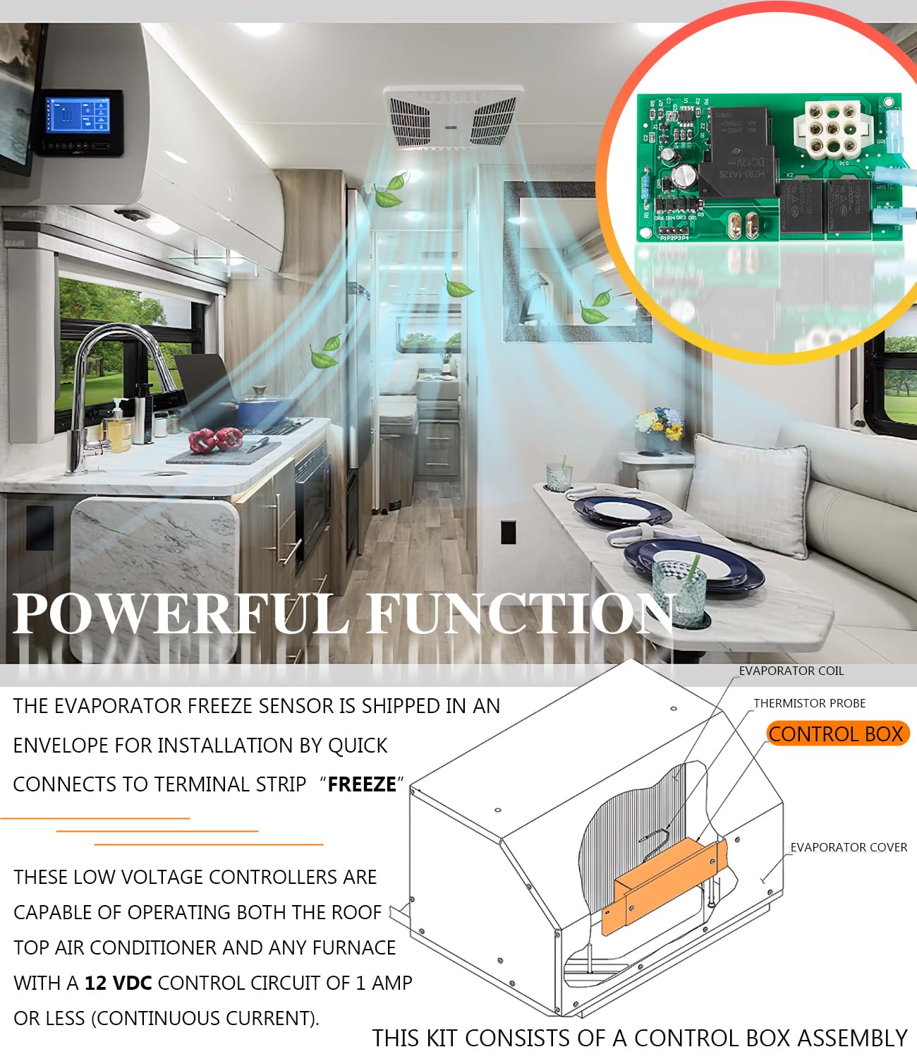 8330-752 Air Conditioner Control Box Assembly, Cool Only Control for Coleman Mach Non-Ducted Ceiling Configurations with Wall Thermostat