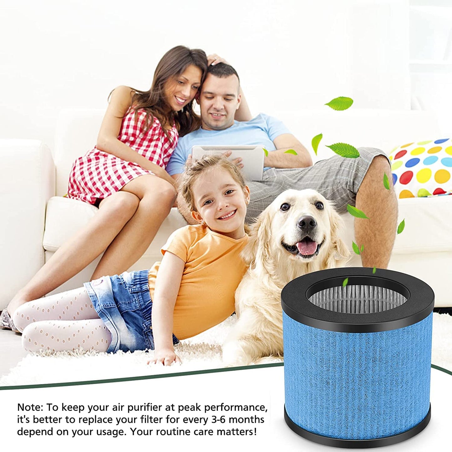 4 Pack TPAP002 Filter Replacement 3-in-1 Upgraded Compatible with TOPPIN TPAP002 Air Purifier Comfy Air C1, Part #TPFF002