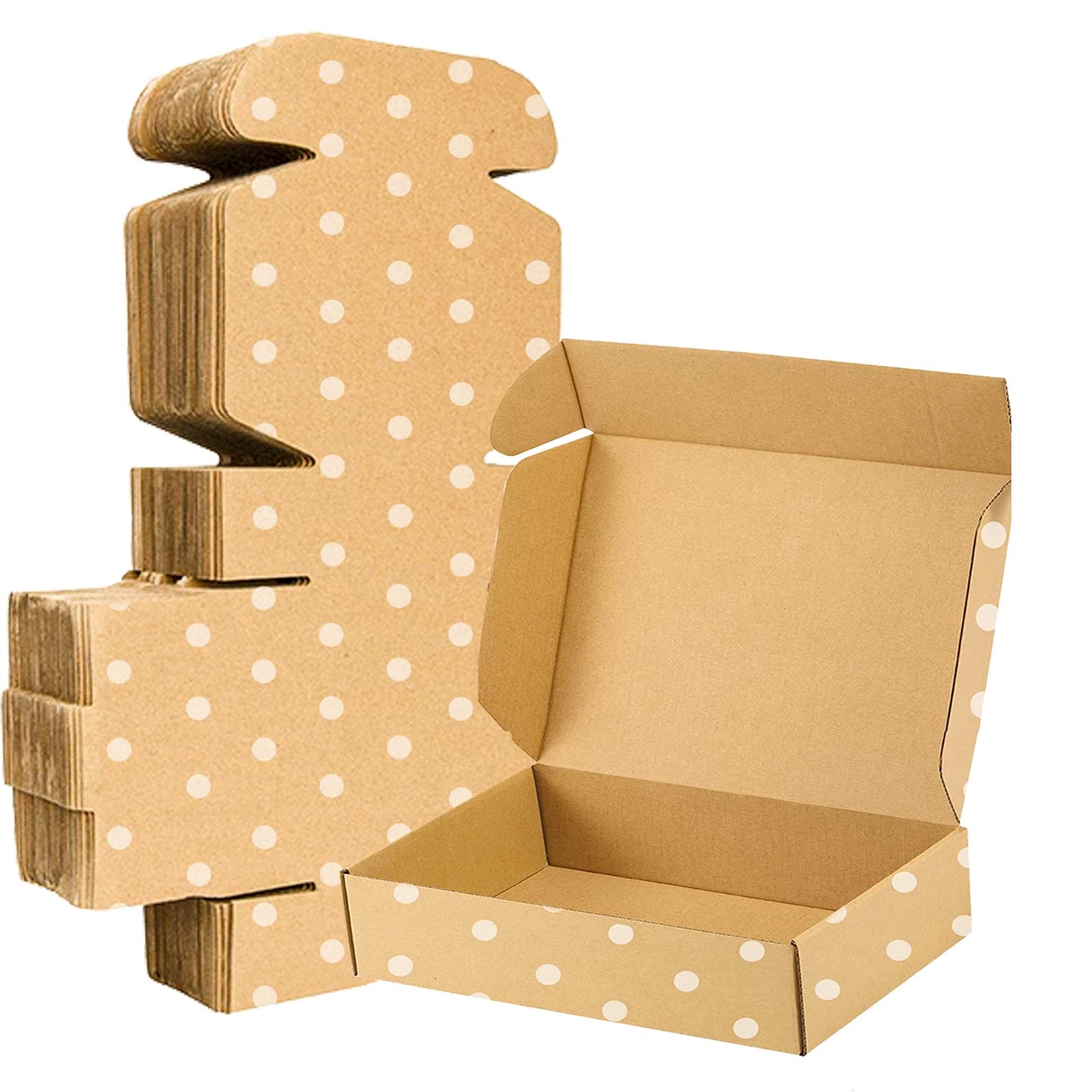 25 Pack Brown Corrugated Cardboard Mailer Boxes - Medium Mailing Boxes for Packaging, Shipping, Gift & Craft Packing, Recyclable (9" x 6" x 2")