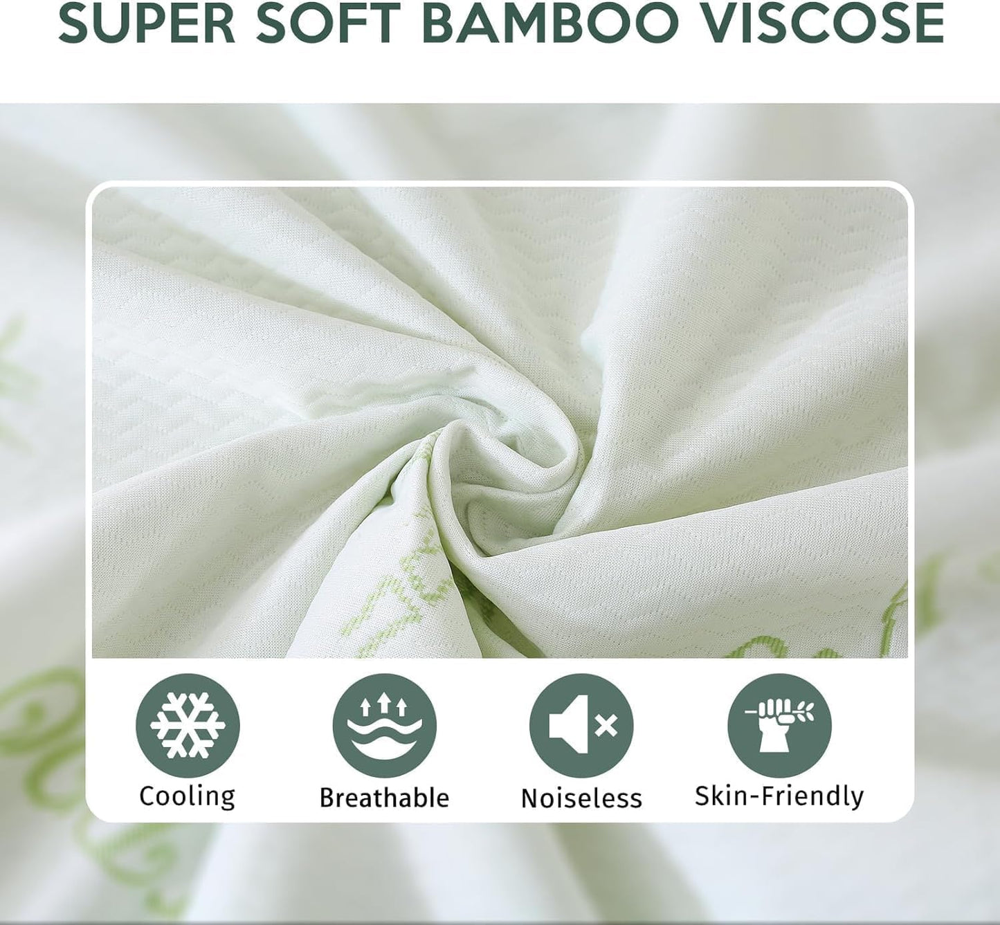 MUXHOMO 2 Pack Queen Mattress Protector, 100% Waterproof Mattress Cover Queen Size Bed, Cooling and Breathable Bed Pad Cover, Deep Pocket 8"-21"