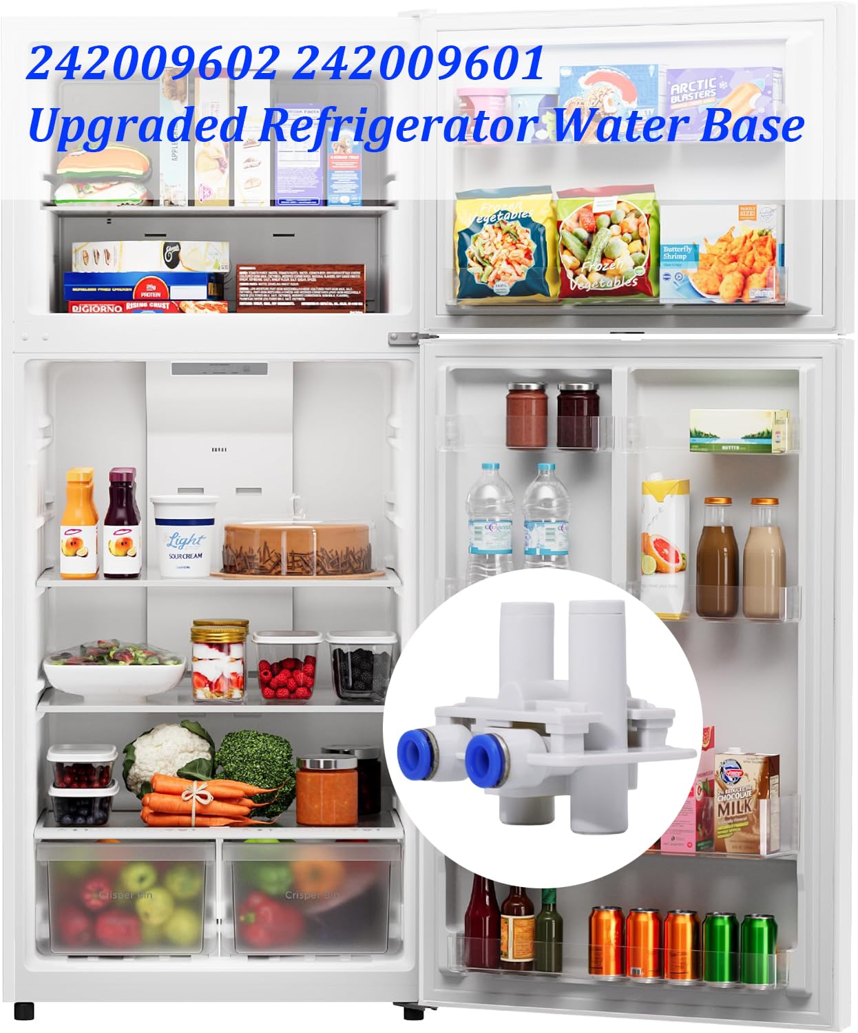 242009602 242009601 Upgraded Refrigerator Water Base Compatible With Frigi.daire Elec.trolux Ken.more, Replace Part # 1513157 AP6328949 4585679 PS12364175 AH2363931 EA2363931