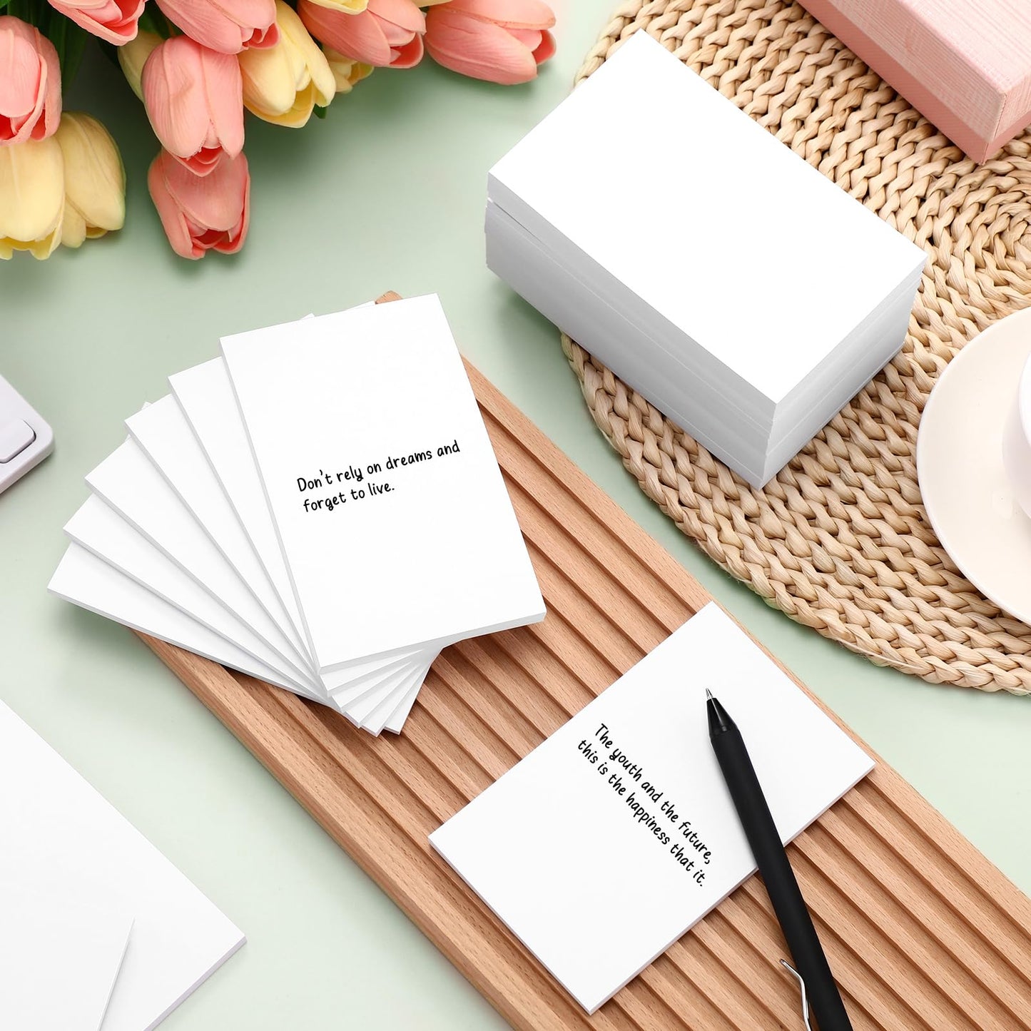 Fainne 3 x 5 Inch Paper Note Pads White Memo Pad Blank Writing Memo Scratch Paper for Waitress Waiter Book to Do Grocery List Small Notebook Restaurant Checkbook, White(90 Pack)