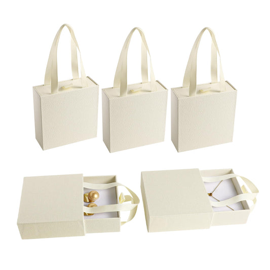 40 pcs paper boxes 9 x 9 x 3.5 cm, beige luxury gift storage, jewelry gift storage box suitable for earrings necklaces bracelets rings