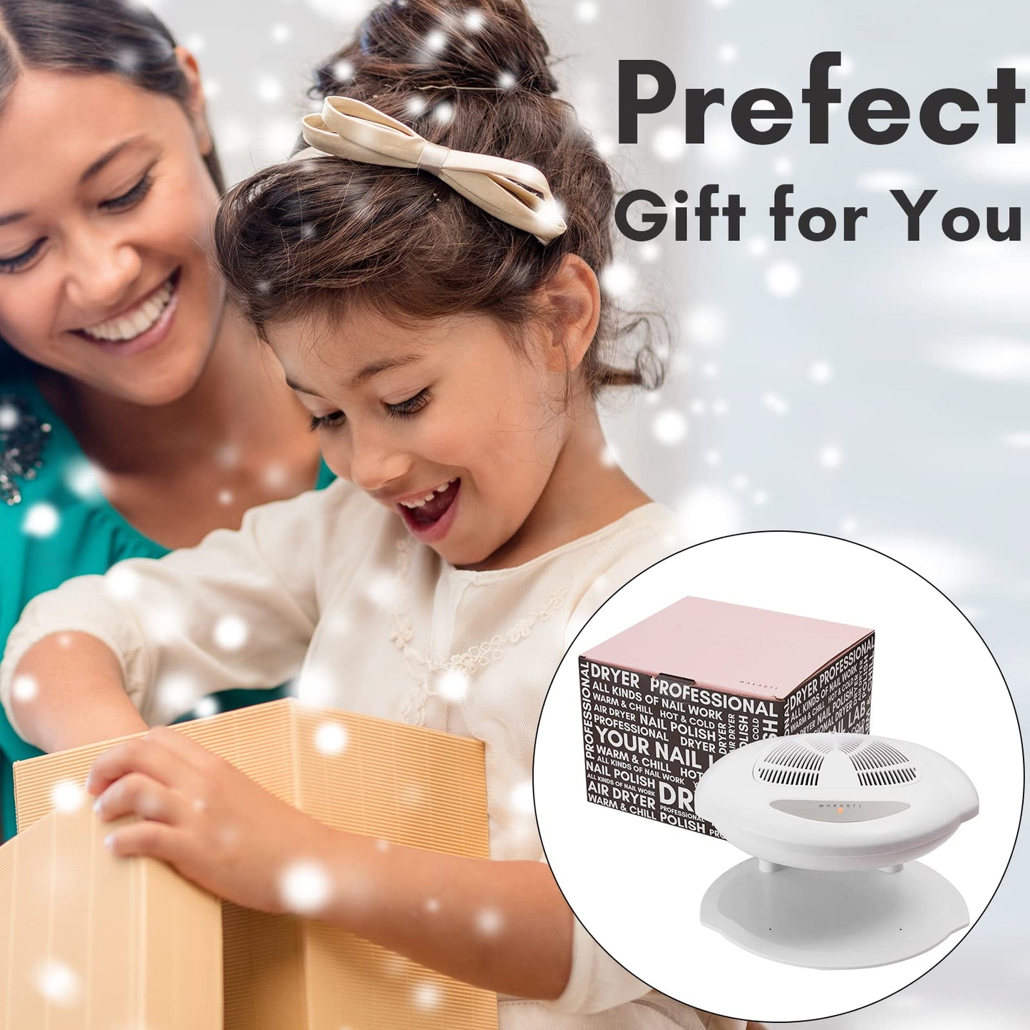 Makartt Nail Dryer, 400W Air Nail Fan Dryer with Automatic Sensor Nail Polish Dryer for Regular Polish Nail Blow Dryer Warm and Cool Wind Nail Dryer Fan for Manicure Pedicure Salon Home Use