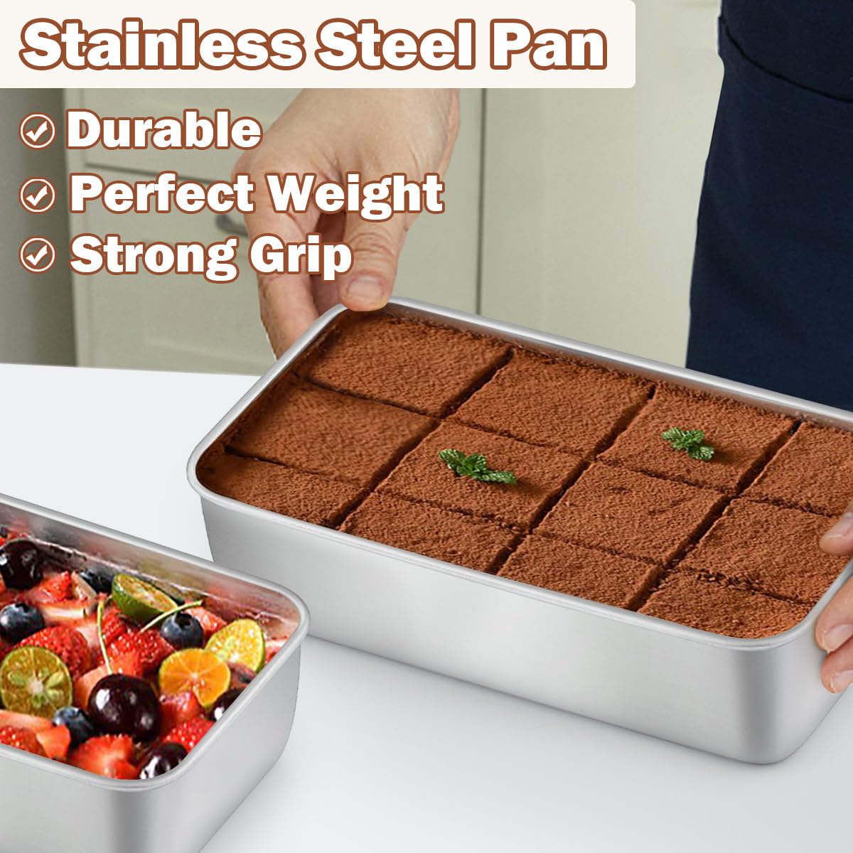 LIANYU Bread Loaf Pans Set of 12, 9x5 Inch Stainless Steel Bread Baking Pans for Homemade Sourdough, Sandwich, Meatloaf, Easy Release & Dishwasher Safe