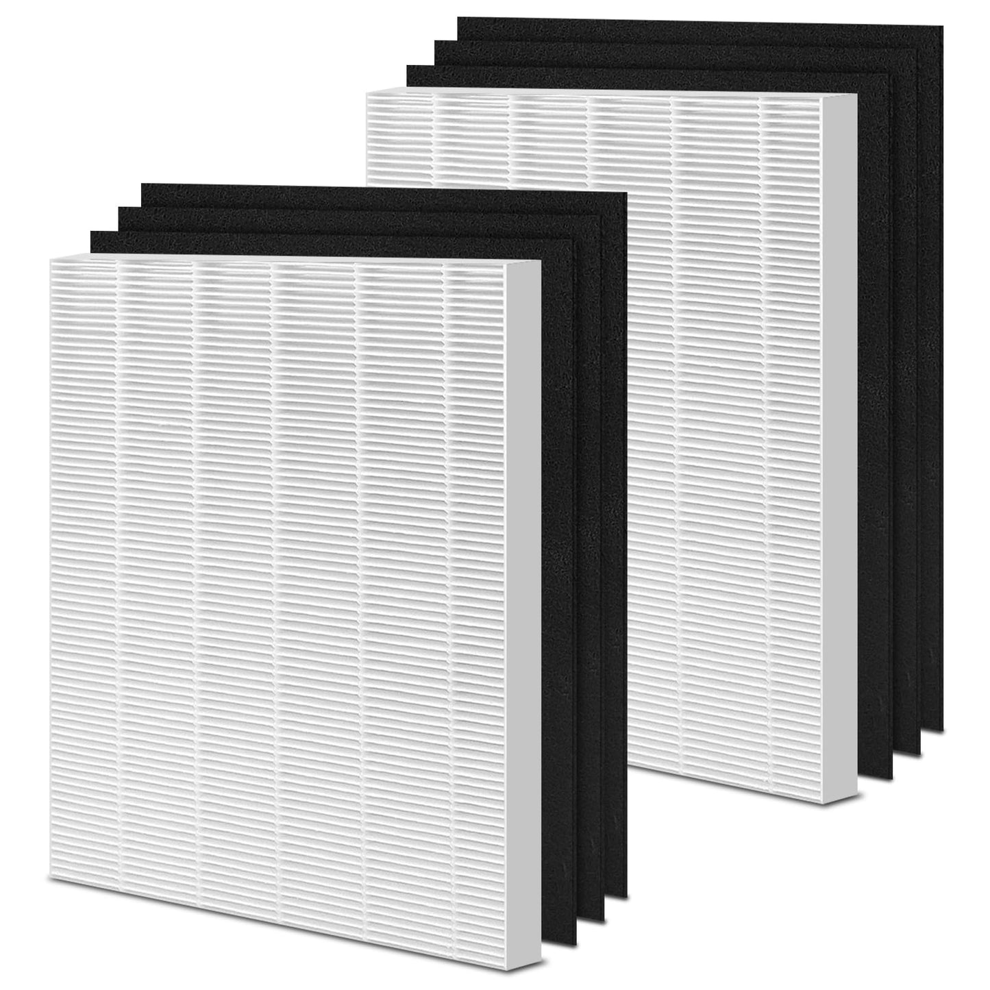 Ryvina D360 Replacement Filter D3 Compatible with Winix D360 Air Filters, 2PCS Filters & 6PCS Activated Carbon Filters, Part Number 1712-0101-02