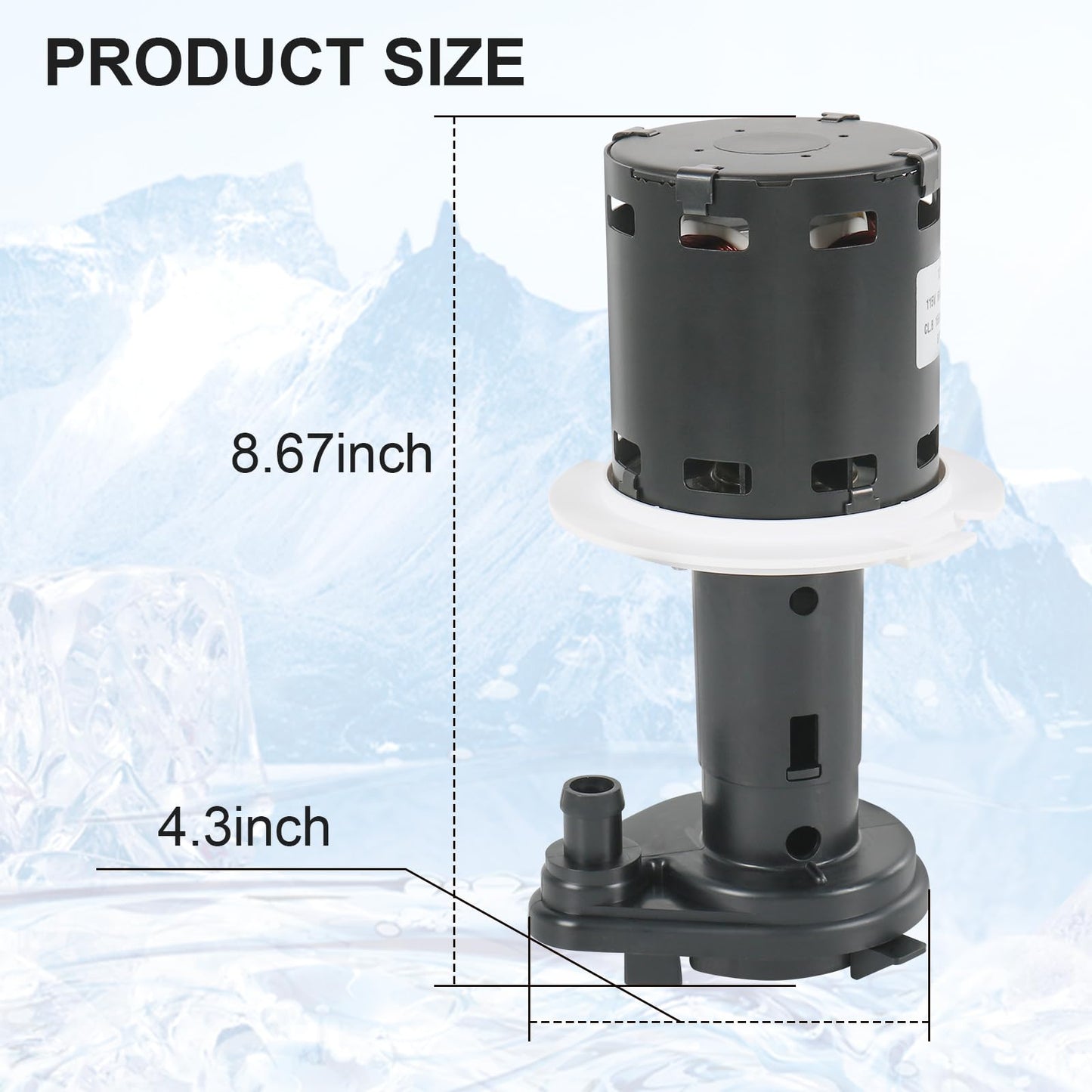 12-2919-21 Water Pump Replacement for Scotsman SC12-2919-21 ice Maker Machine C0322MA-1 C0322MW-1 C0322SA-1 (OEM Replacement) 12-2919-21