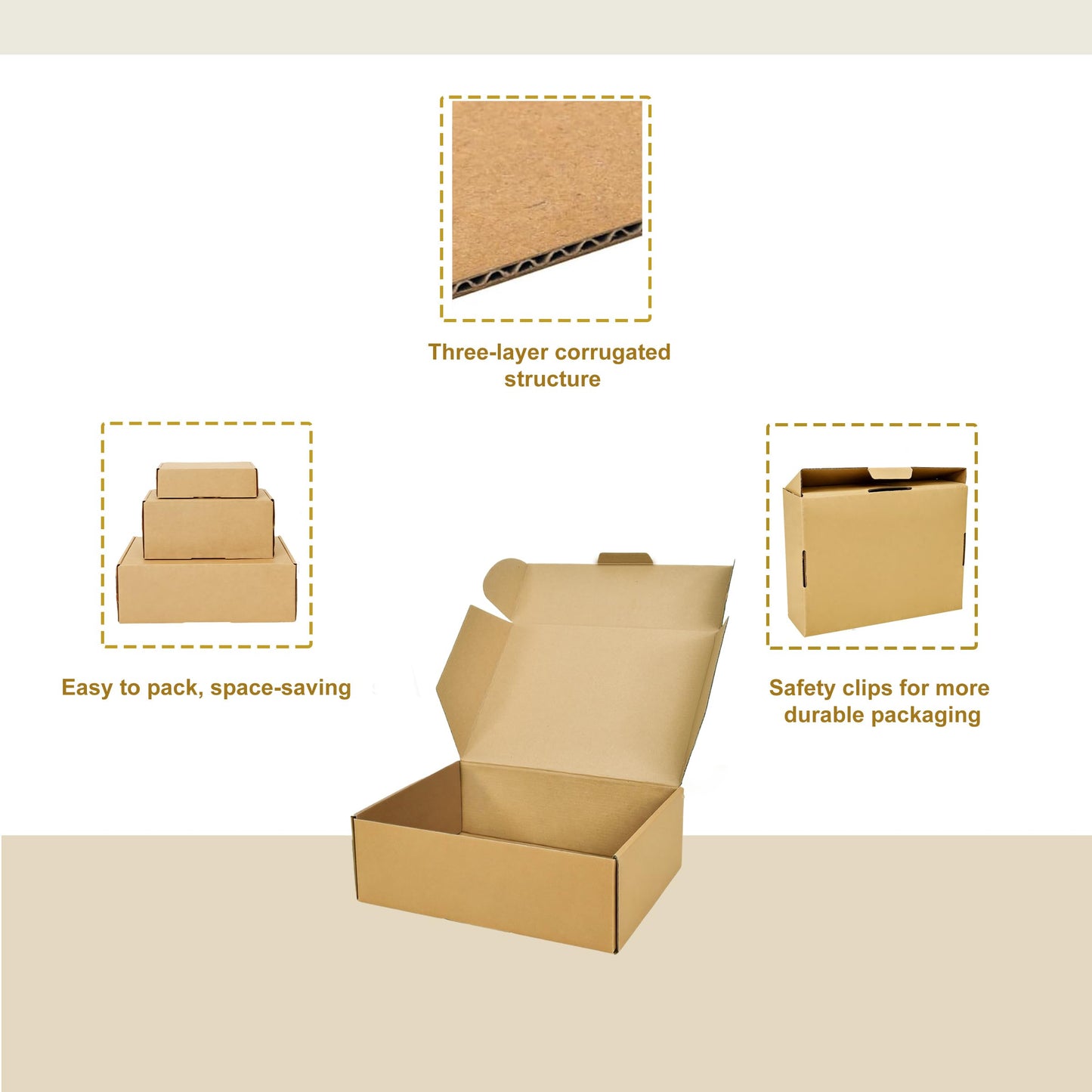 WINHPH 12x9x4 Inches Shipping Boxes, White Corrugated Cardboard Literature Mailer for Small Business, Set of 20 Packaging Supplies