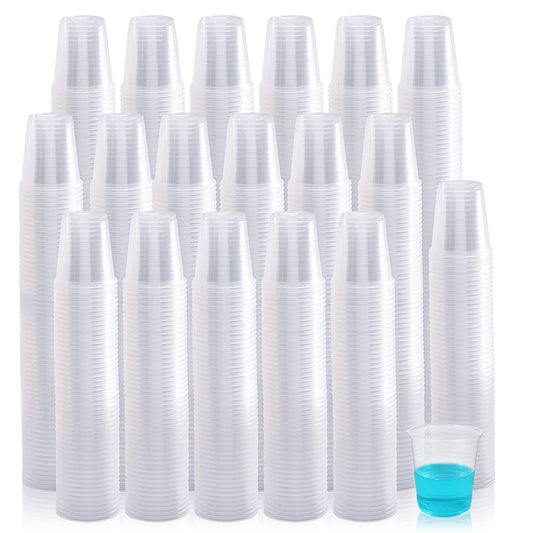 1000 Pack 3oz Disposable Plastic Cups,Disposable Mouthwash Cups,3 Ounce Small Clear Tumblers Ideal for Whiskey,Drinking Tasting, Food Sample
