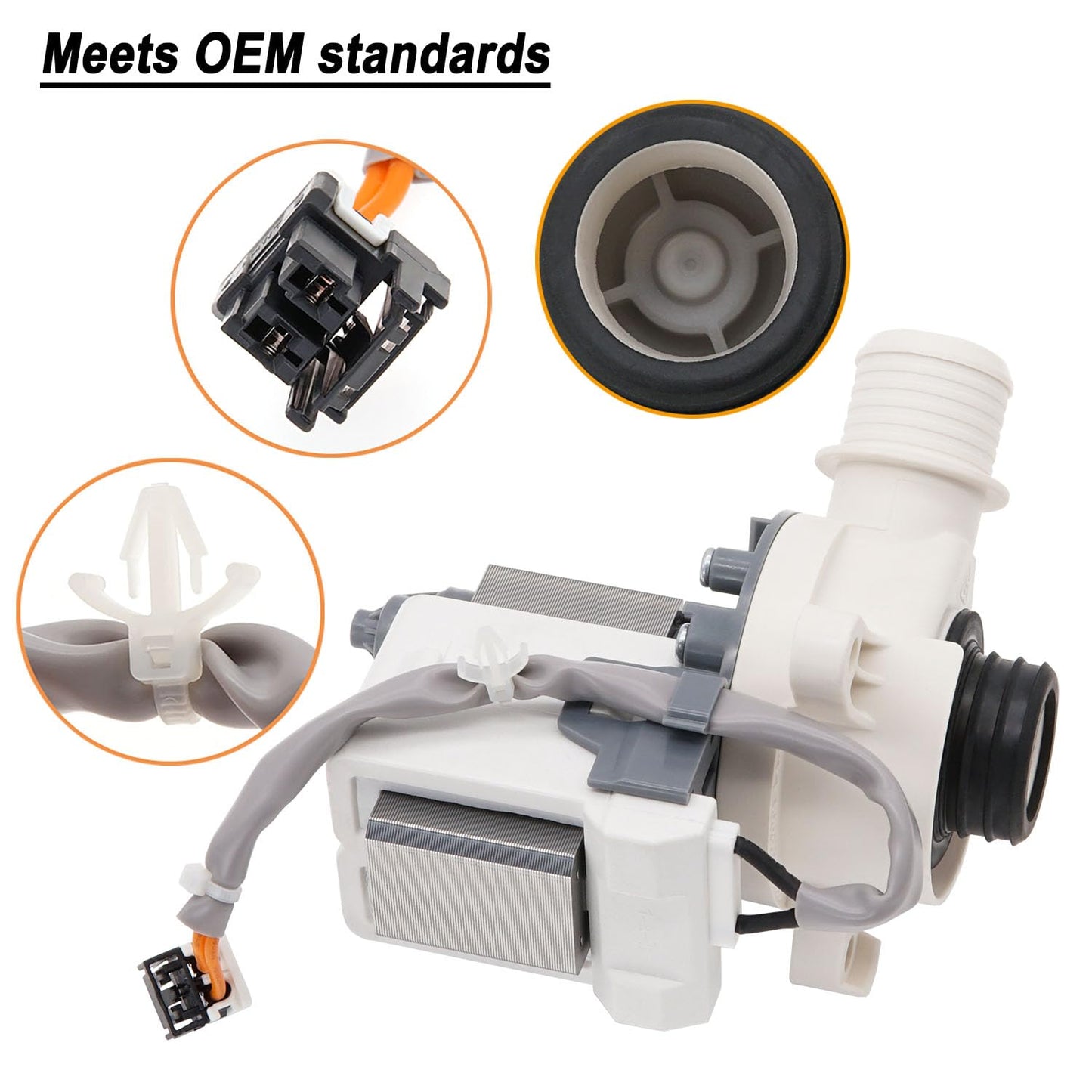 Washer Drain Pump by SupHomie - Compatible with GE GTW465ASN0WW GTW465ASN1WW GTW465ASN2WW GTW465ASN3WW GTW465ASN8WW GTW465ASN9WW Washing Machine
