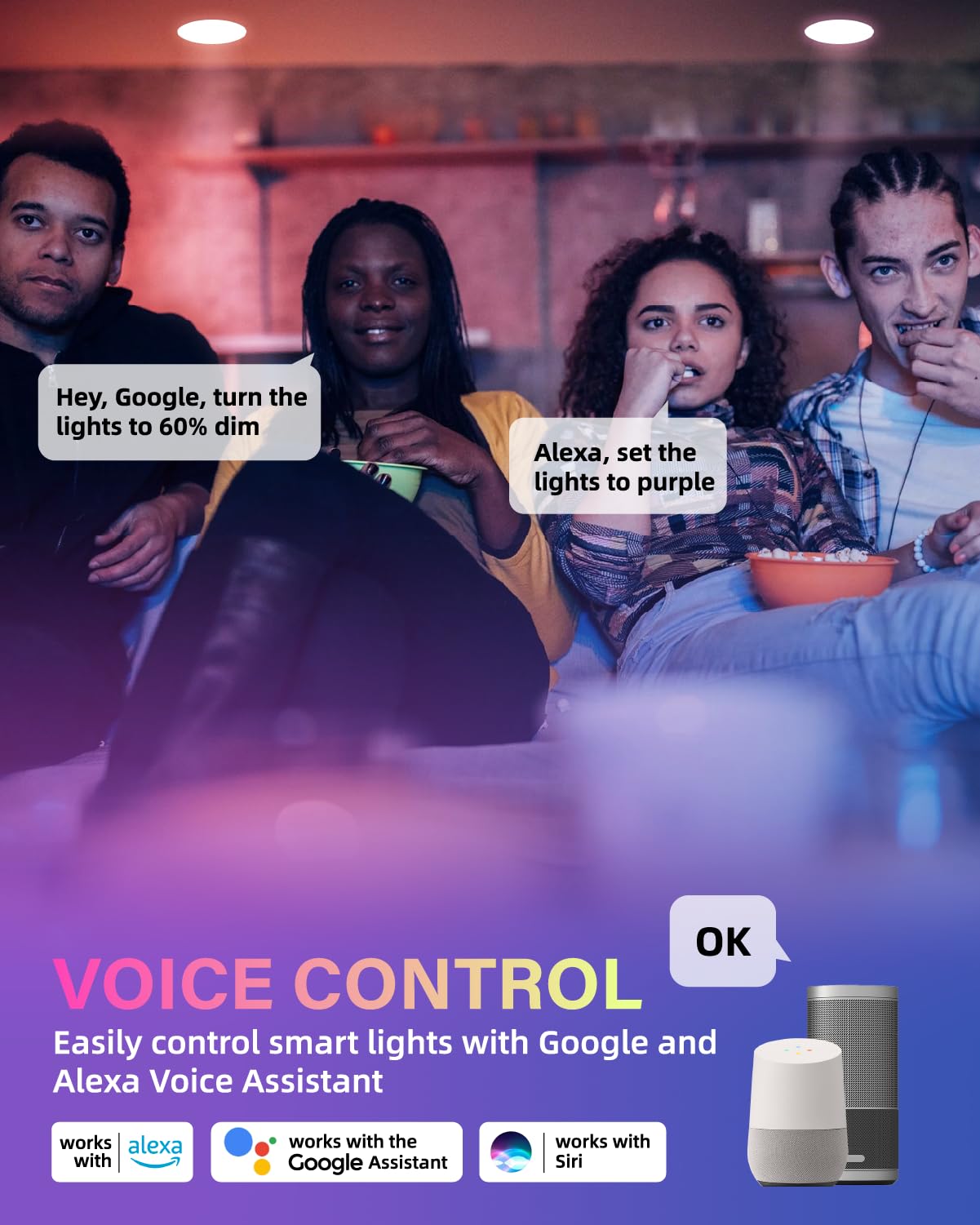 12 Pack Smart Recessed Lighting 4 Inch, 4 Inch LED Recessed Lights 9W 700LM, Smart Downlight with Junction Box Compatible with Alexa/Google Assistant and Siri - ETL and Energy Star Certified