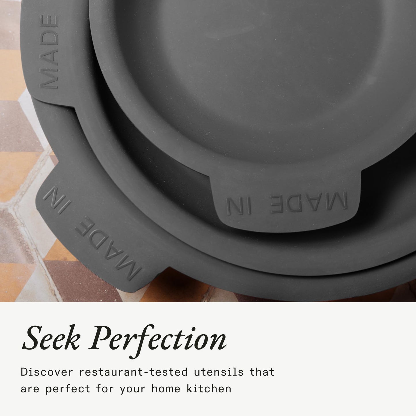 Made In Cookware | 3 Piece Set (Includes 8",10",12") Frying Pan Protectors | Graphite | Molded Silicone | Dishwasher Safe