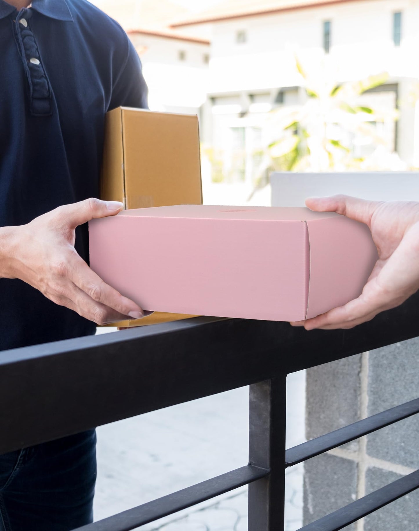 TryDrem Shipping Boxes 9x6x2 Inch, Set of 45, Cute Pink Corrugated Cardboard Boxes, Mailer Packaging Boxes for Small Business Gift Literature Shipping