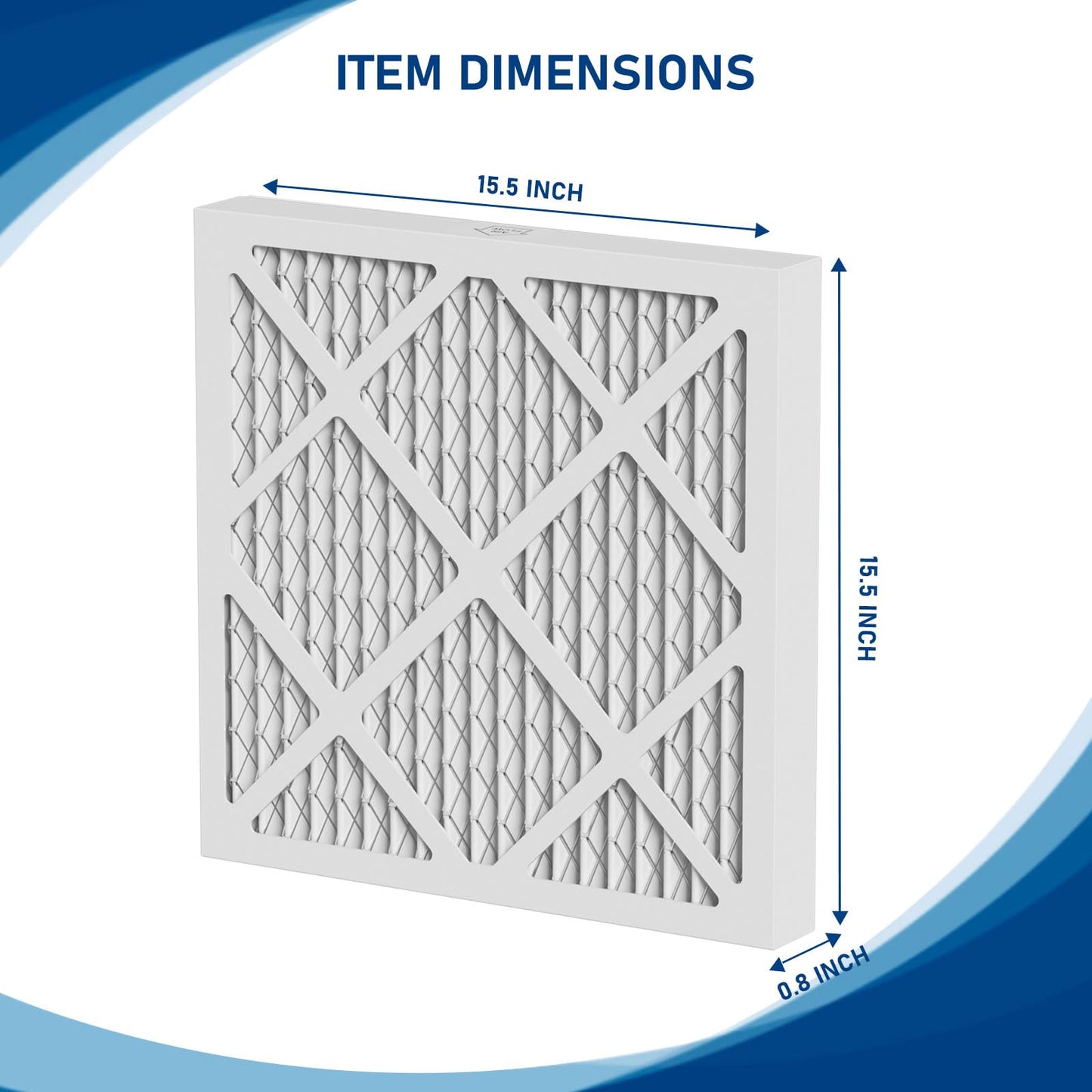 HEPA 550 Air Pre-Filter Replacement Set MERV-13 Compatible with Mounto AF500, Drieaz HEPA 500, BlueDri AS550 Air Scrubber, 16"L x 16"W x 0.75"H, 5 Pack
