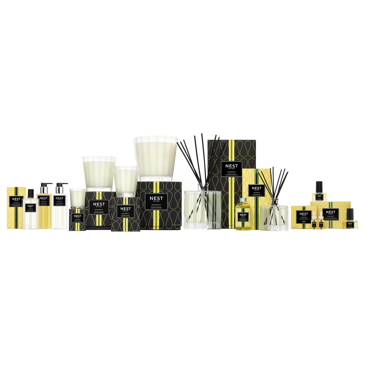 NEST New York Wall Diffuser Set, Grapefruit - Includes 1 Diffuser Unit + 1 Refill - Up to 30 Days of Continuous Scent - Cruelty Free, Vegan - Made in USA
