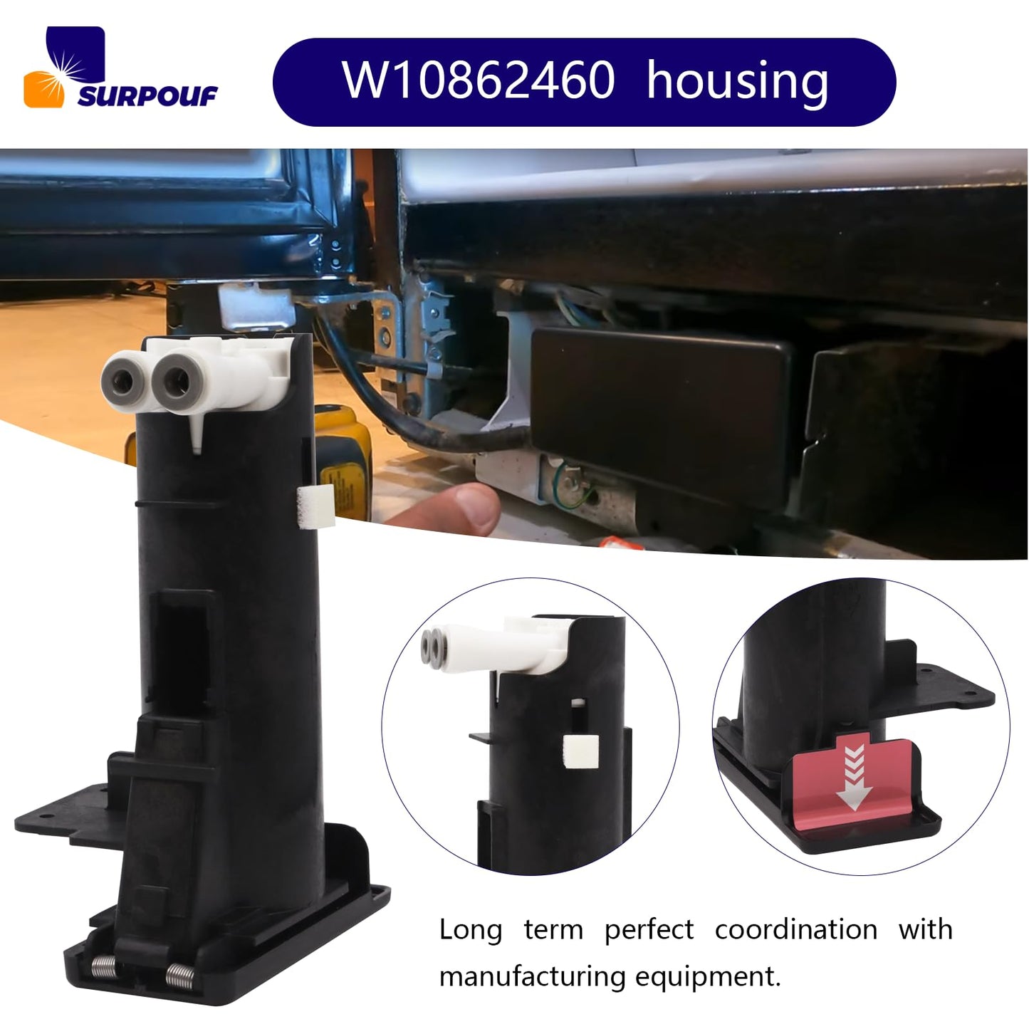 W10862460 Housing W10350063 W10778315 WPW10350063 Compatible with Whirlpool Replace 4455134 AP6027275 PS11759606 EAP11759606