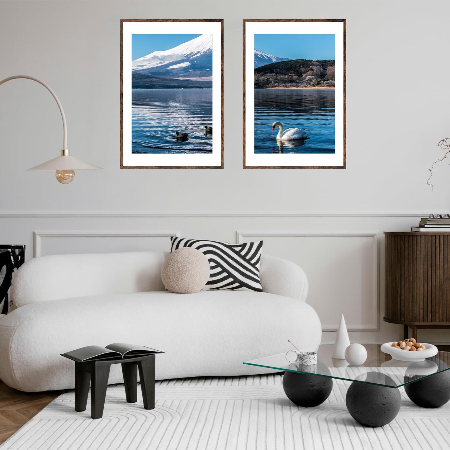 QOTIB Wood 24x36 Picture Frame with 20x30 Mat, Display 20x30 with Mat or 24x36 Without Mat, Wood 24 by 36 Photo Frame, 24 x 36 Frame for Wall Hanging Display, Deep Brown