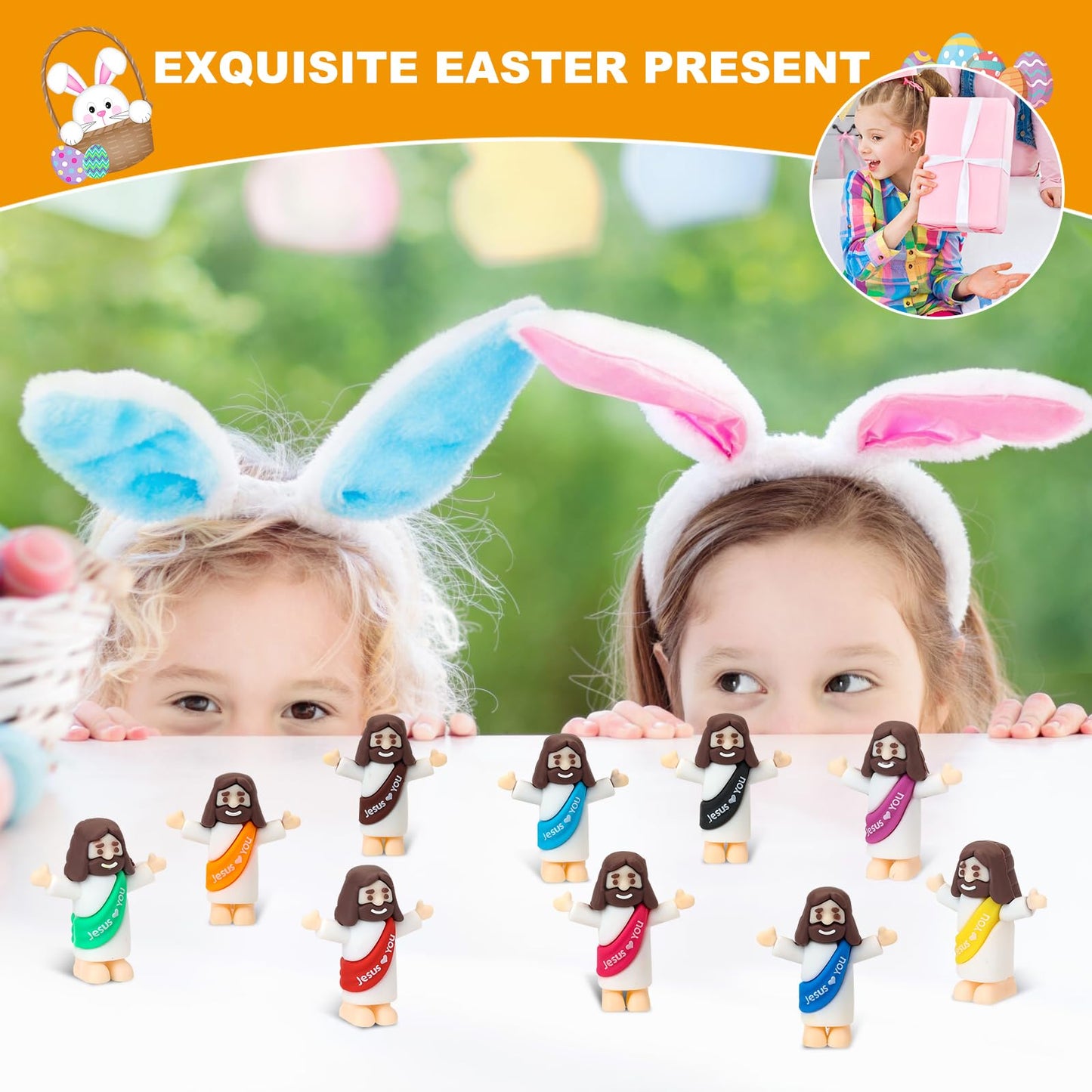 100 Pcs Little Jesus Figurines, Multi-Color Little Jesus Toys, Christ Savior, Religious Gift, Baptism Activity