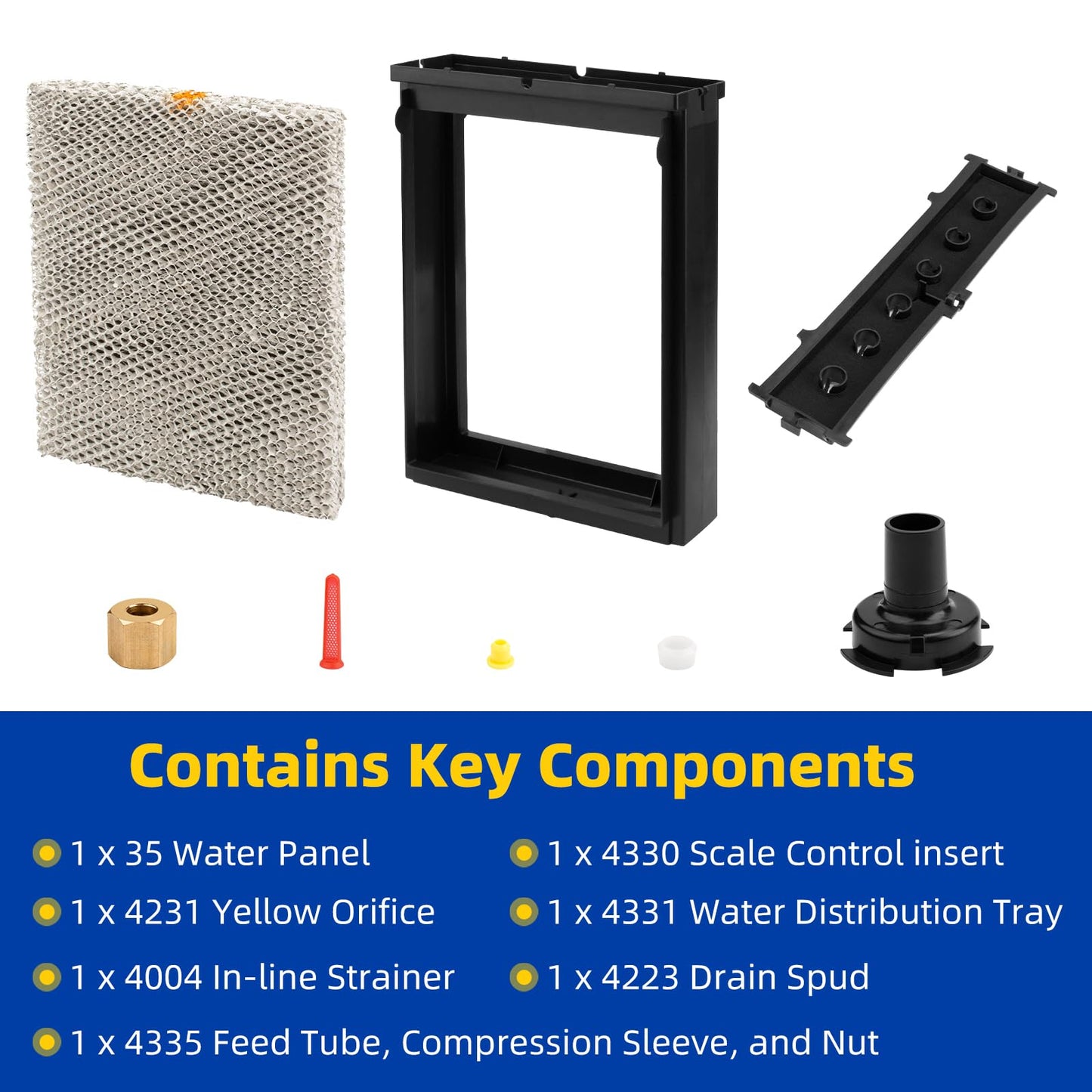 Ximoon 4839 Humidifier Maintenance Kit Fit for Aprilaire 600 Series Parts - 35 Water Panel Filter Replacement for AprilAire Whole House Humidifier 600, 600A, 600M