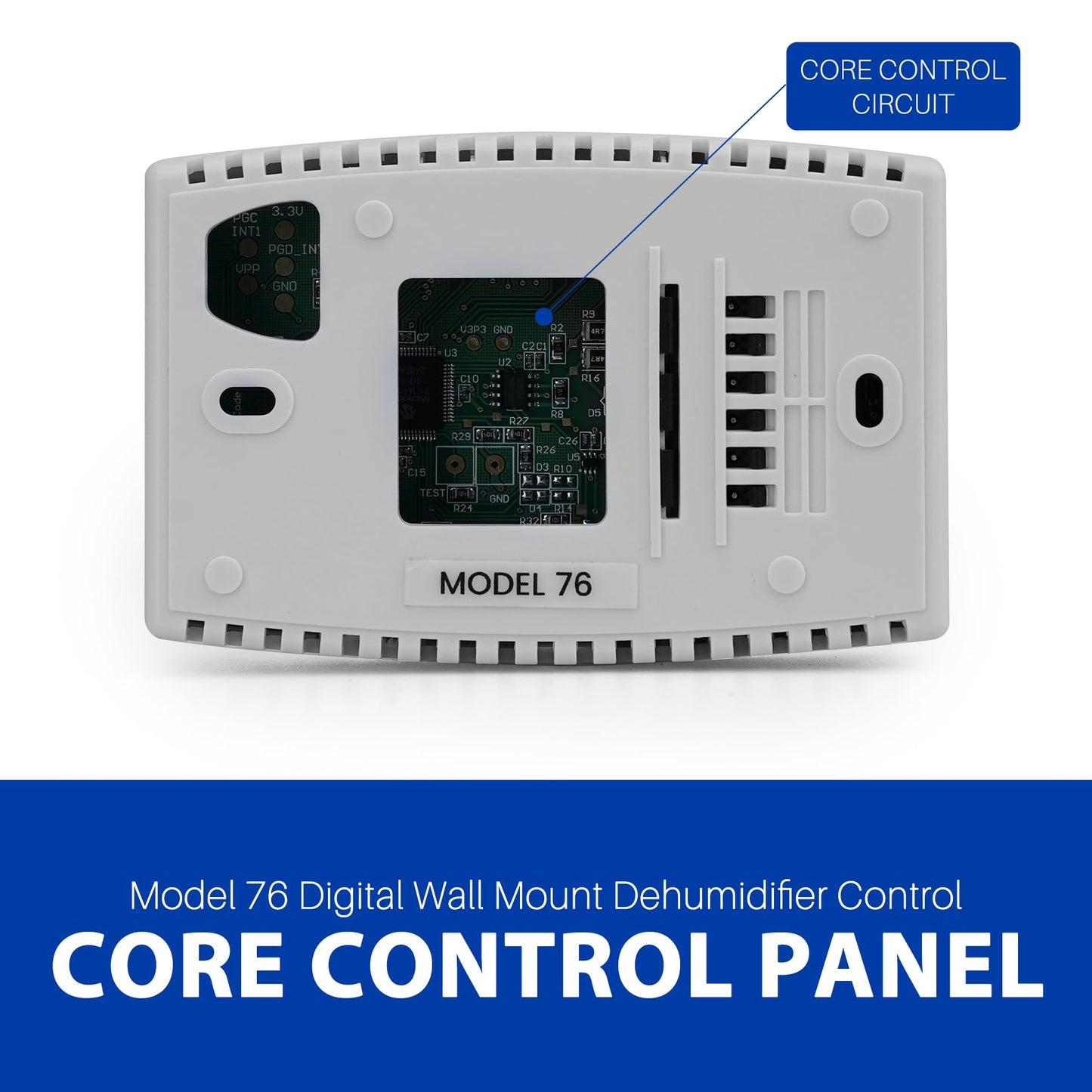 M76 Digital Wall Mount Dehumidifier Control, Compatible with 1800 Series and E-series, Wall Mounted Digital Control for Whole Home Dehumidifiers, Model76 24VAC