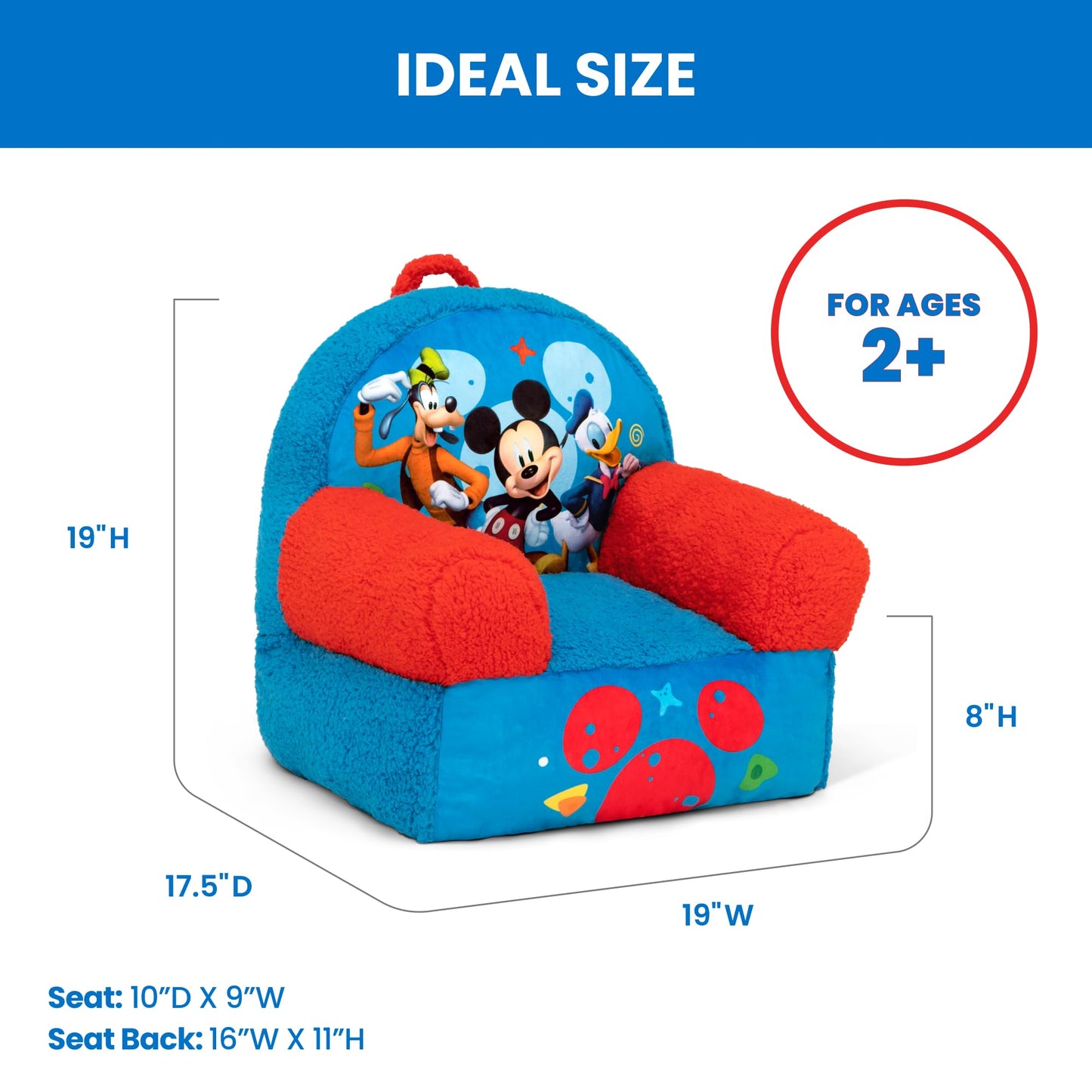 Delta Children Cozee Buddy Chair, Mickey Mouse
